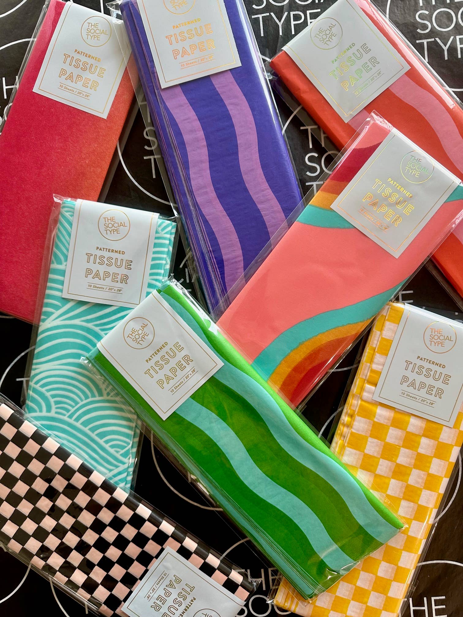 Grape Jelly Fussy Stripe Tissue Paper - Image 2