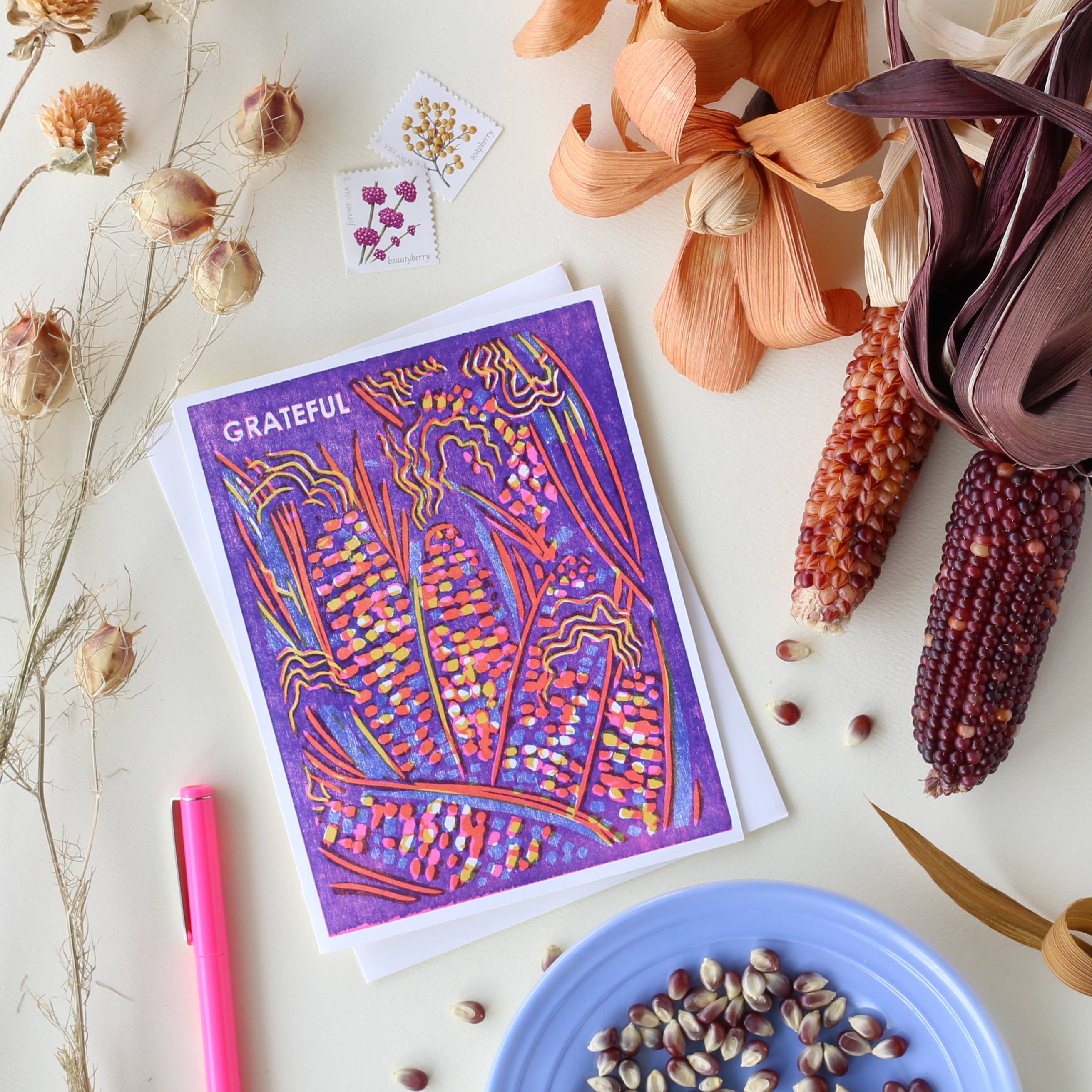 Grateful Rainbow Corn Card - Image 7