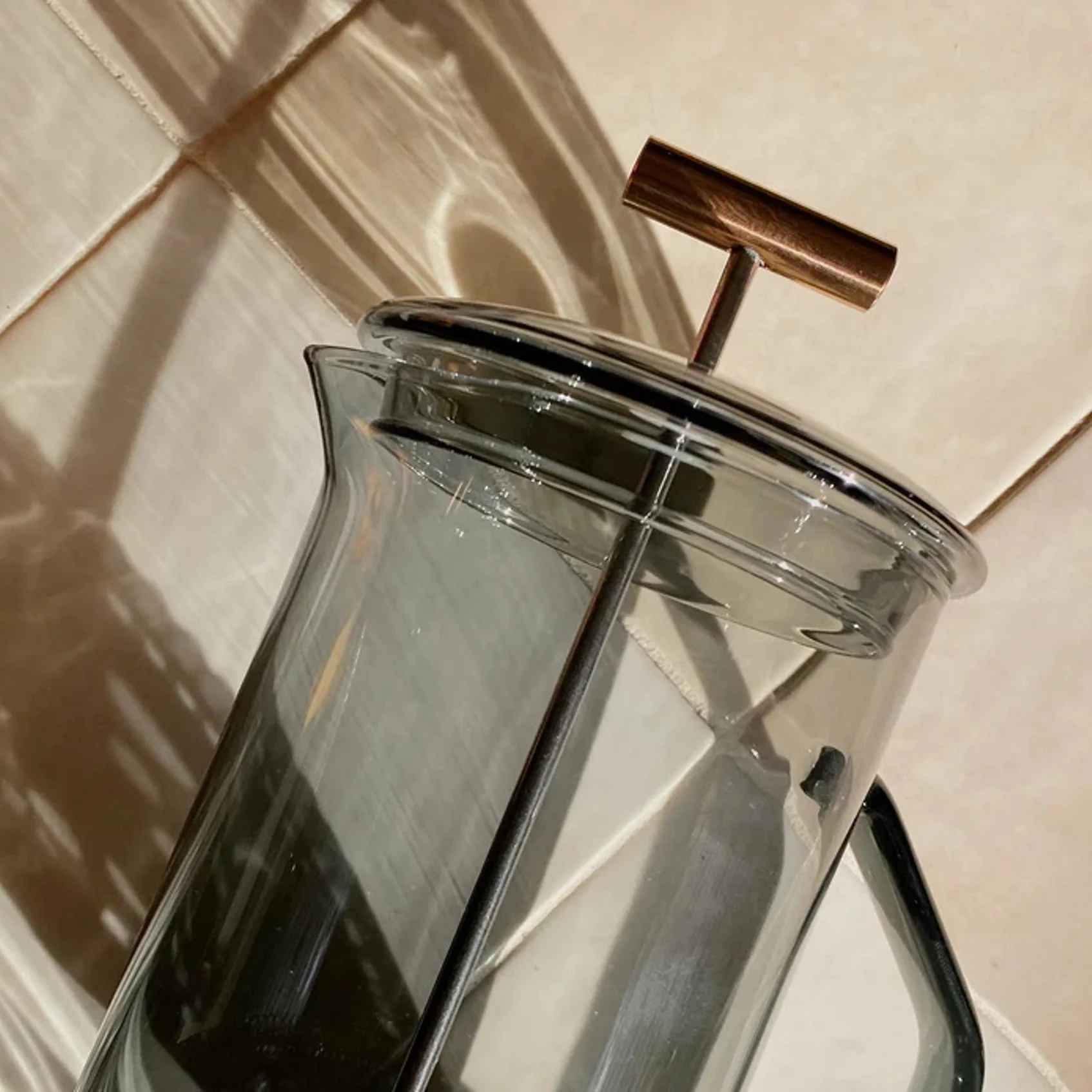 Grey Glass French Press - Image 3