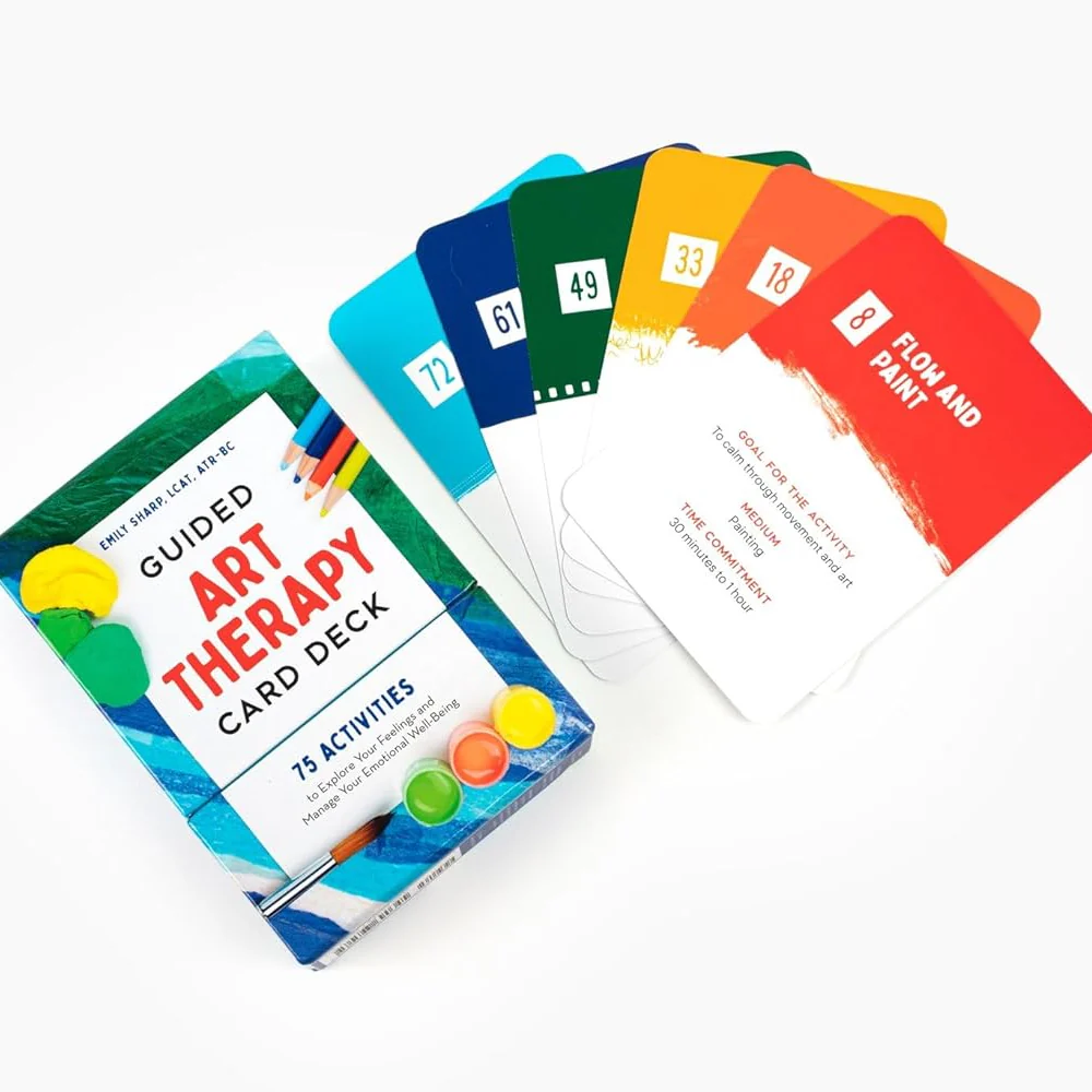 Guided Art Therapy Card Deck: 75 Activities to Explore Your Feelings and Manage Your Emotional Well-Being - Image 3