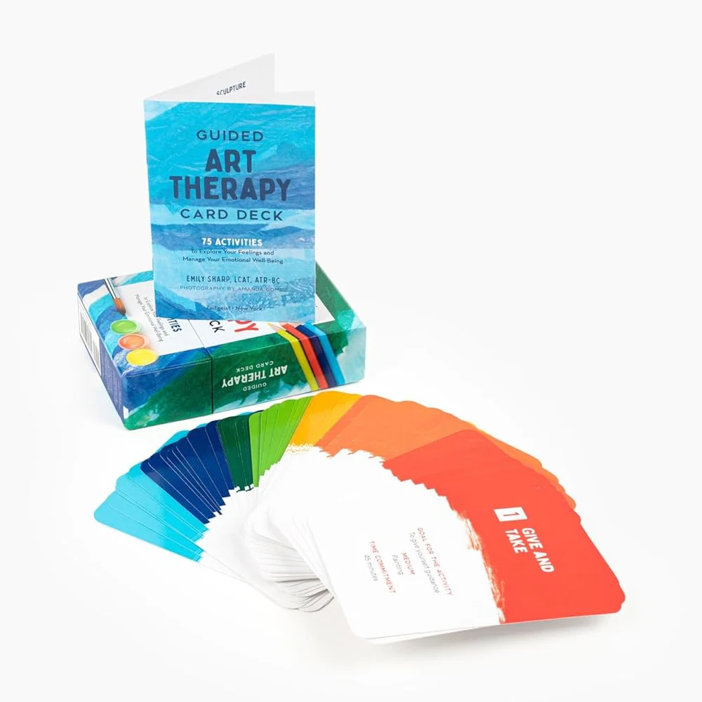 Guided Art Therapy Card Deck: 75 Activities to Explore Your Feelings and Manage Your Emotional Well-Being - Image 5