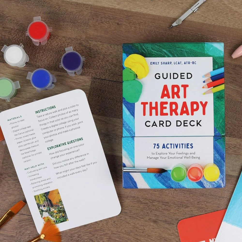 Guided Art Therapy Card Deck: 75 Activities to Explore Your Feelings and Manage Your Emotional Well-Being - Image 7