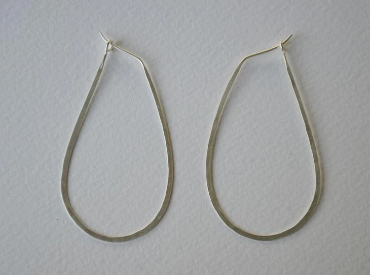 Hammered Oval Hoops - Image 2