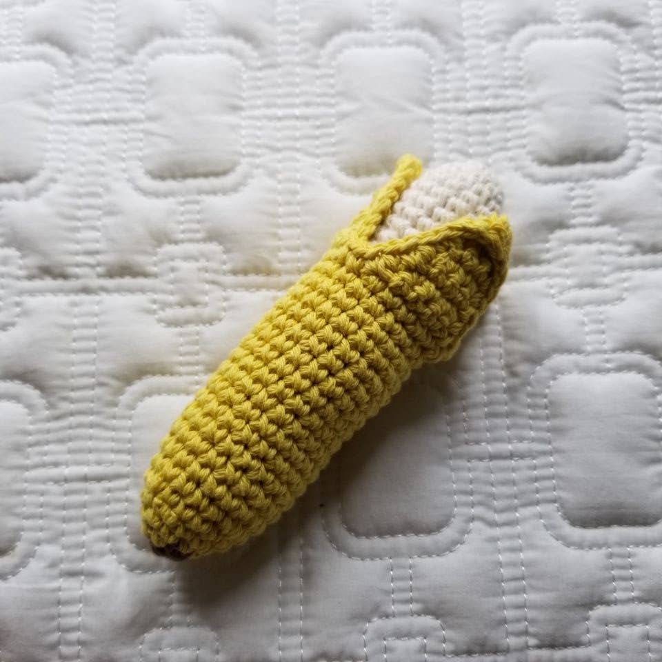 Banana Crocheted Rattle - Image 3
