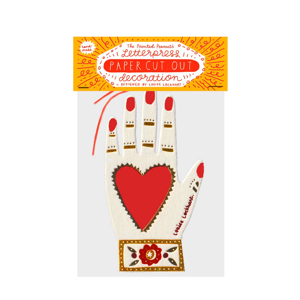 Hand Letterpress Die Cut Decoration