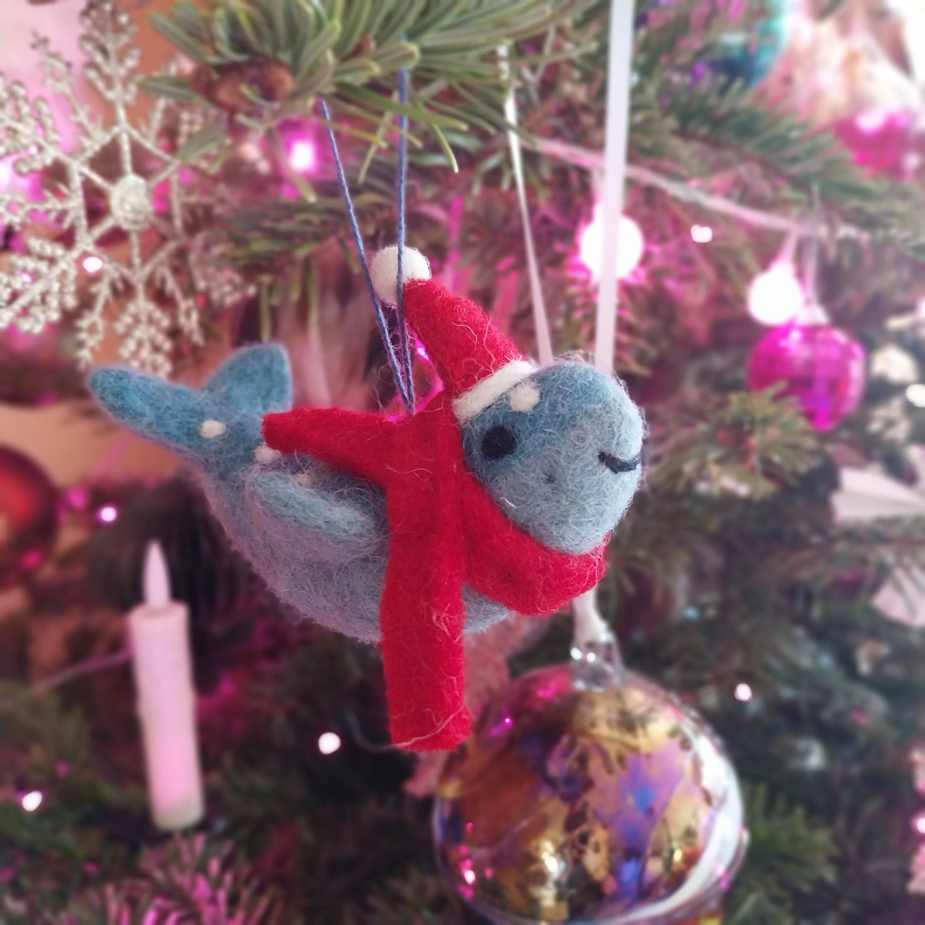 Humpback Whale Felt Ornament - Image 2