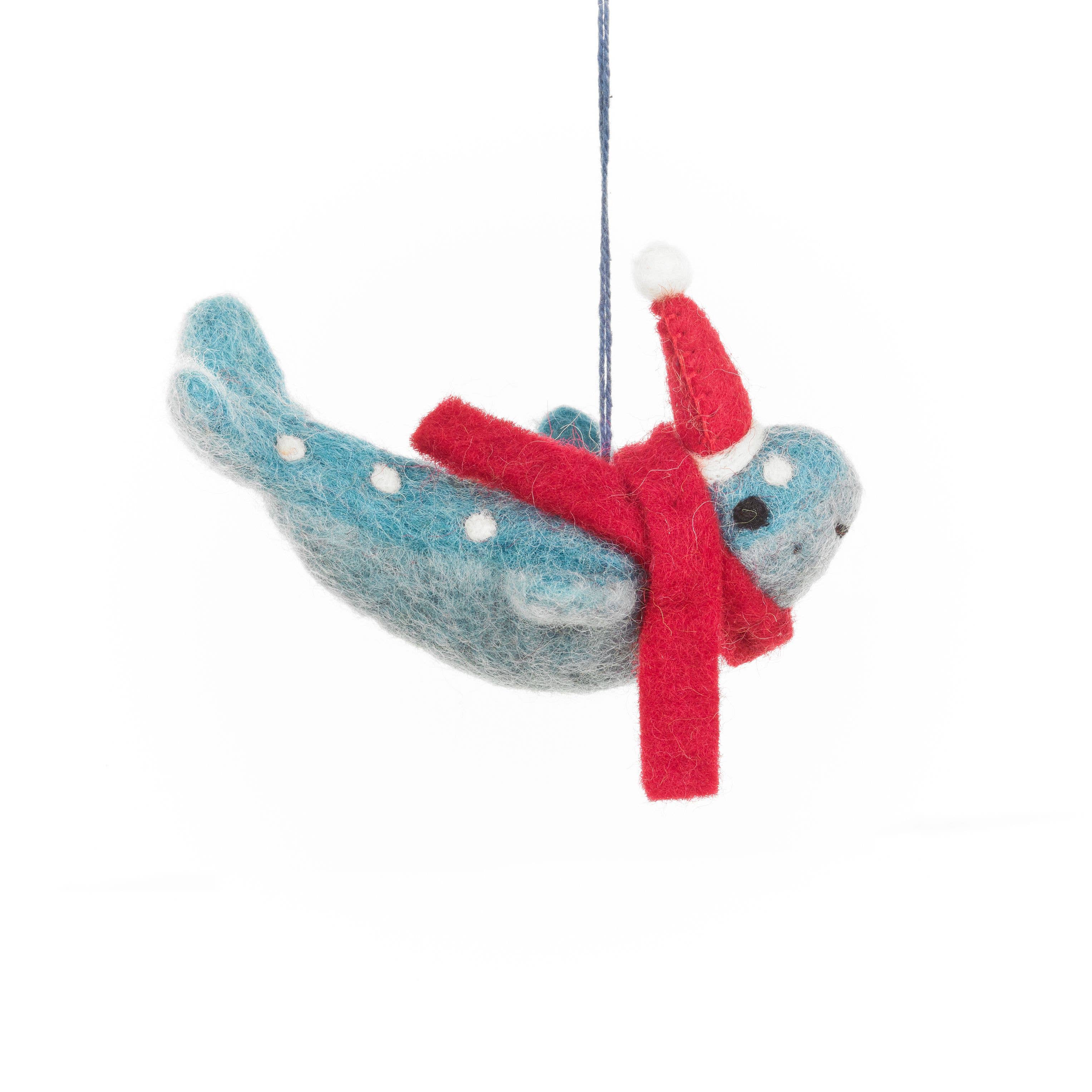 Humpback Whale Felt Ornament - Image 3