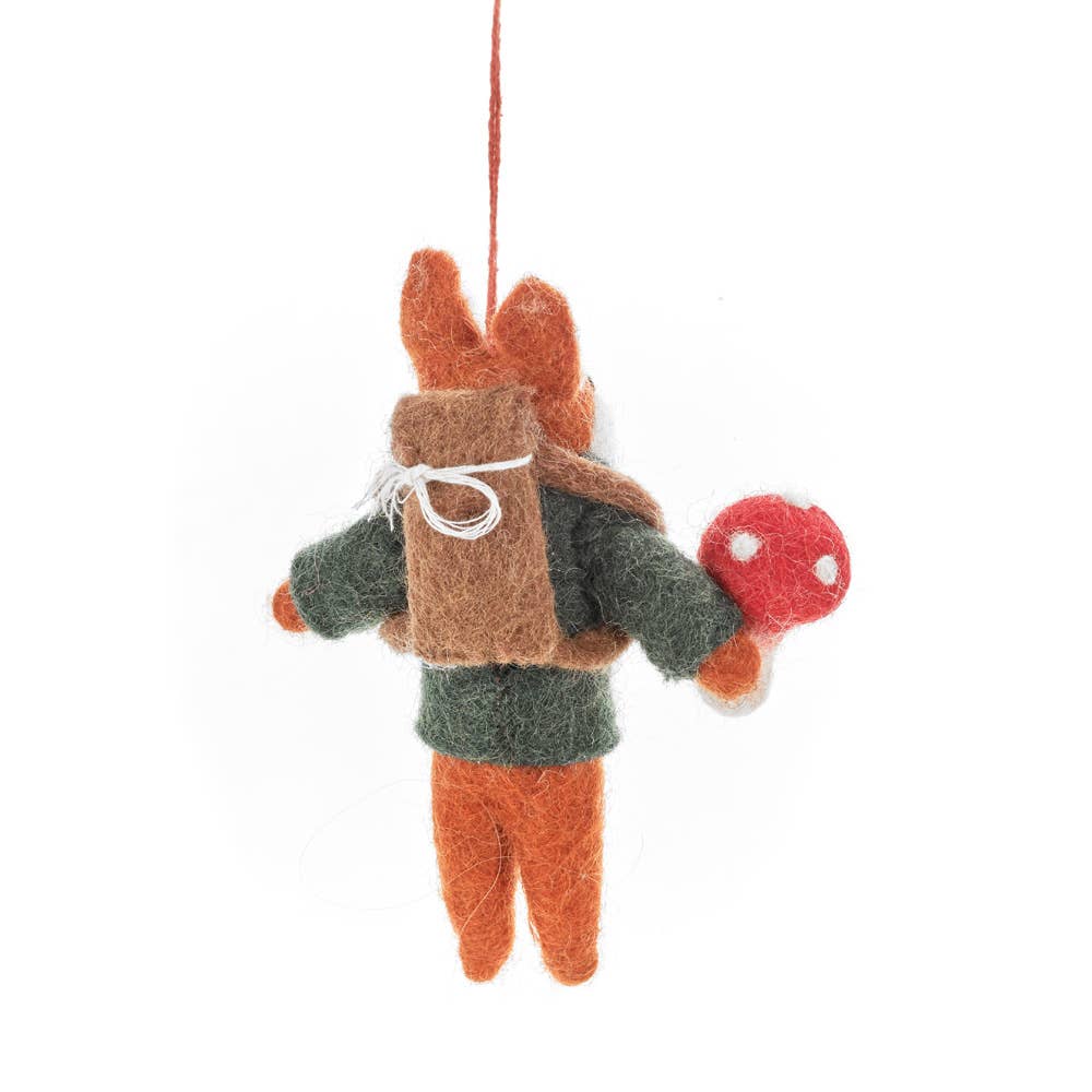 Frankie Foraging Fox Felt Ornament - Image 2
