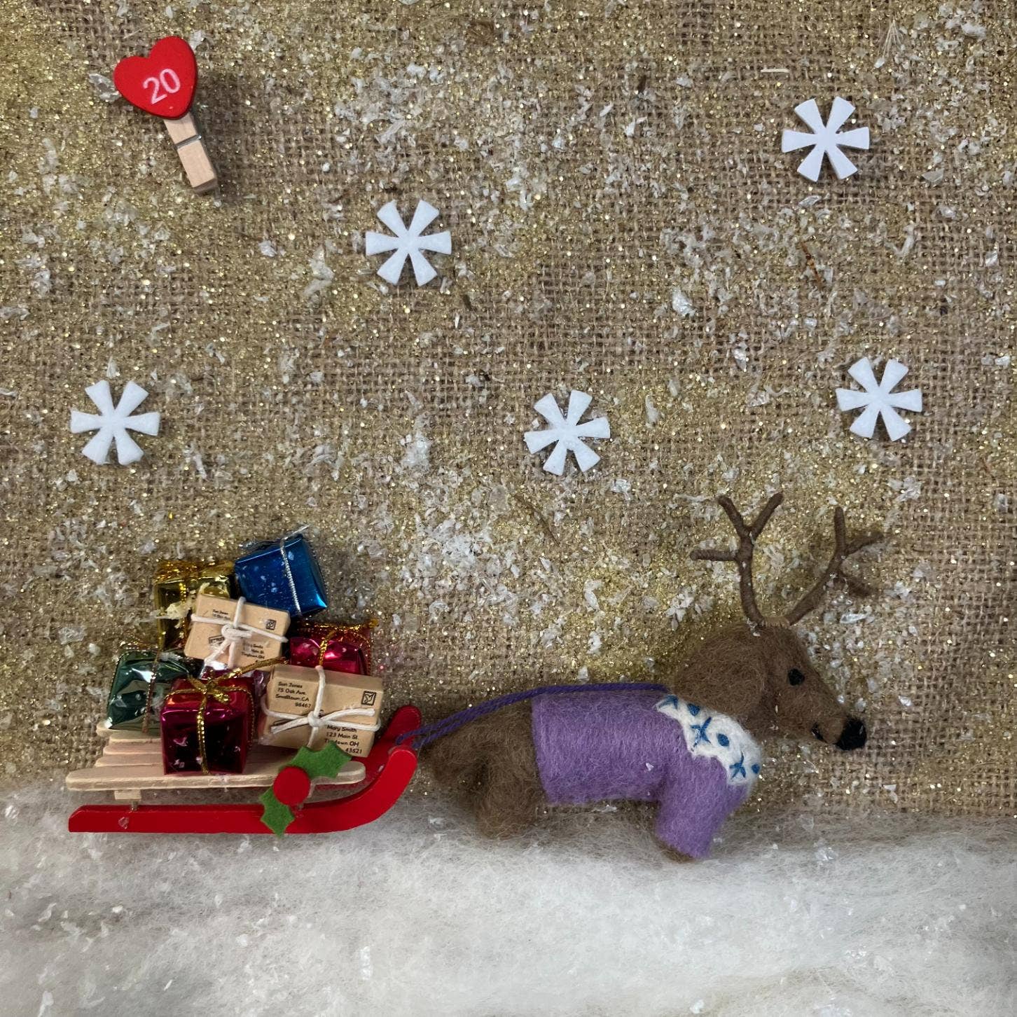 Rudy Dachshund Dog Felt Ornament - Image 3