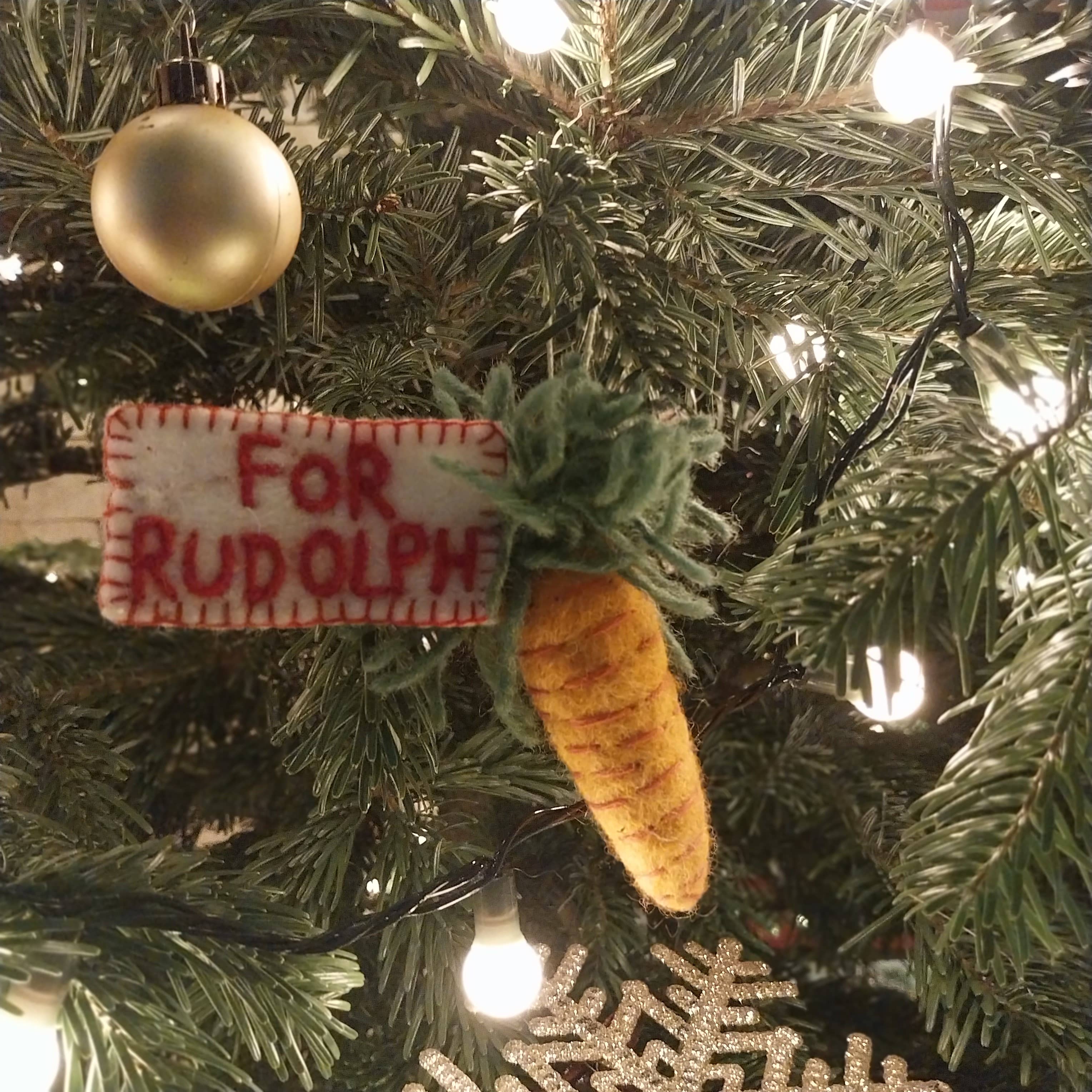 Snack for Rudolph Felt Ornament - Image 2