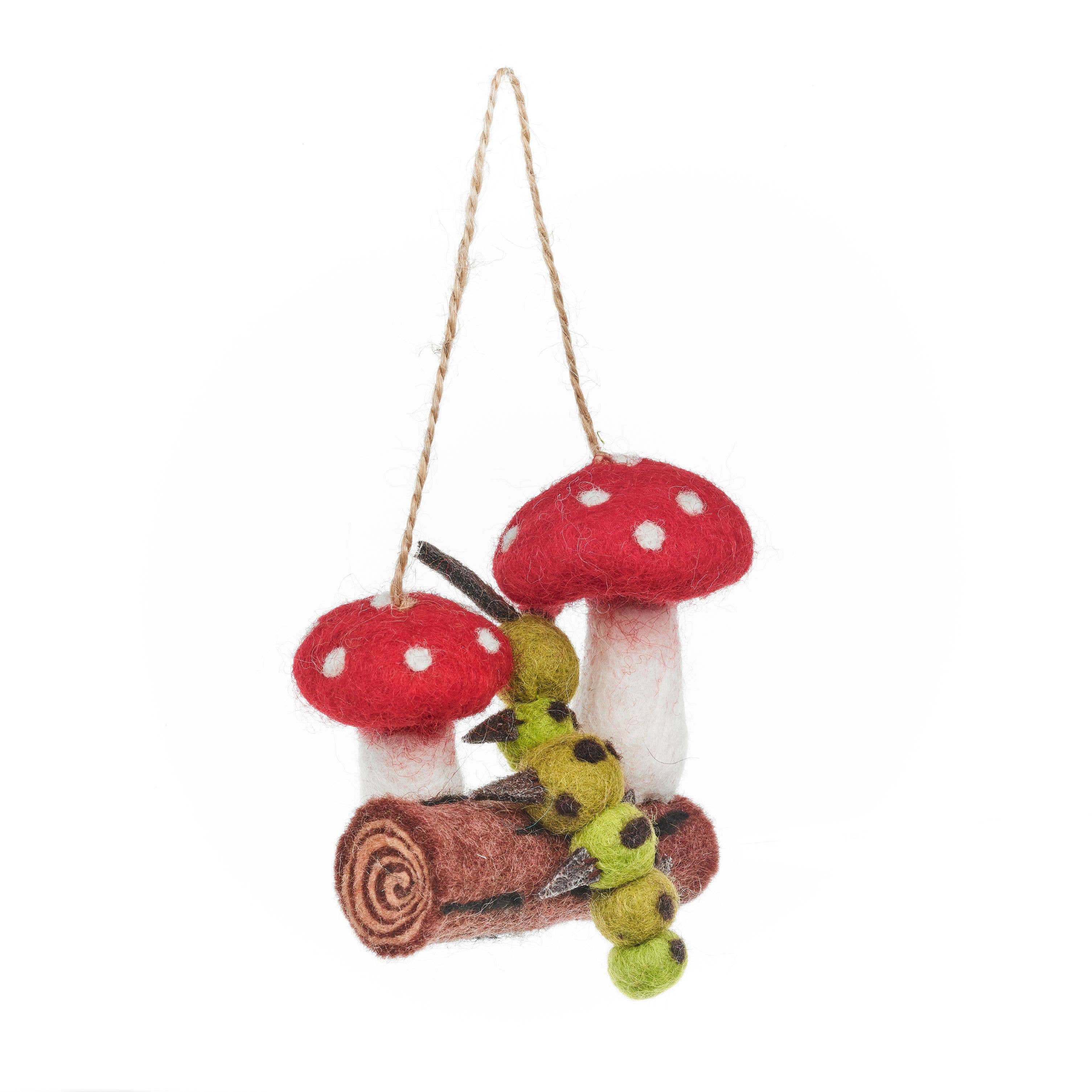 Woodland Caterpillar Felt Ornament - Image 3