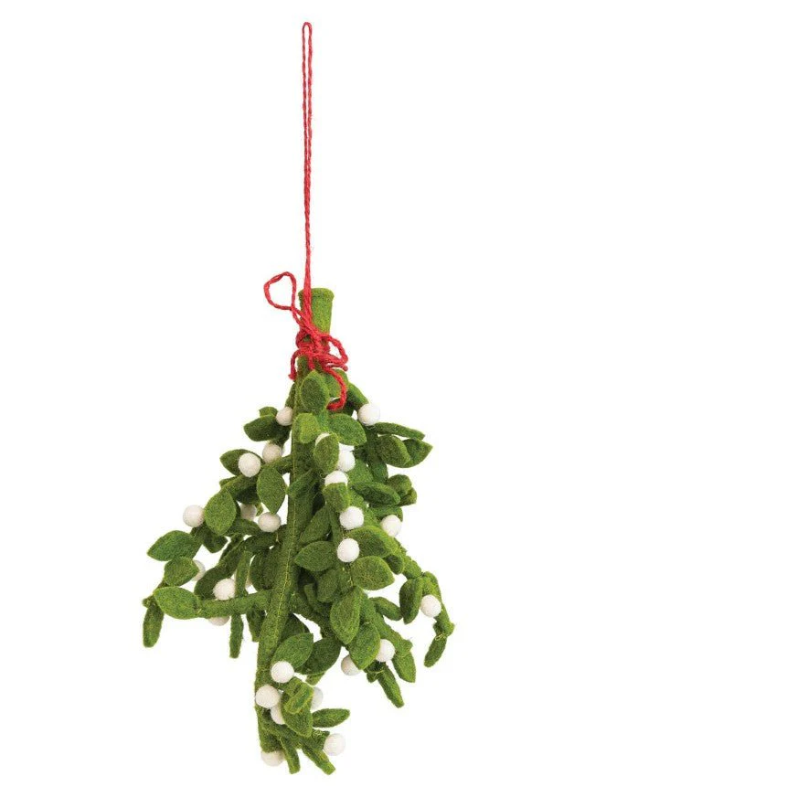 Handmade Wool Felt Hanging Mistletoe - Image 4