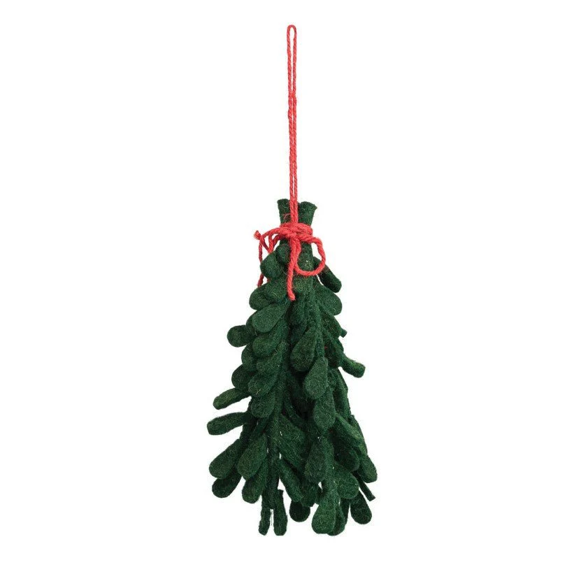 Handmade Wool Felt Hanging Mistletoe - Image 5
