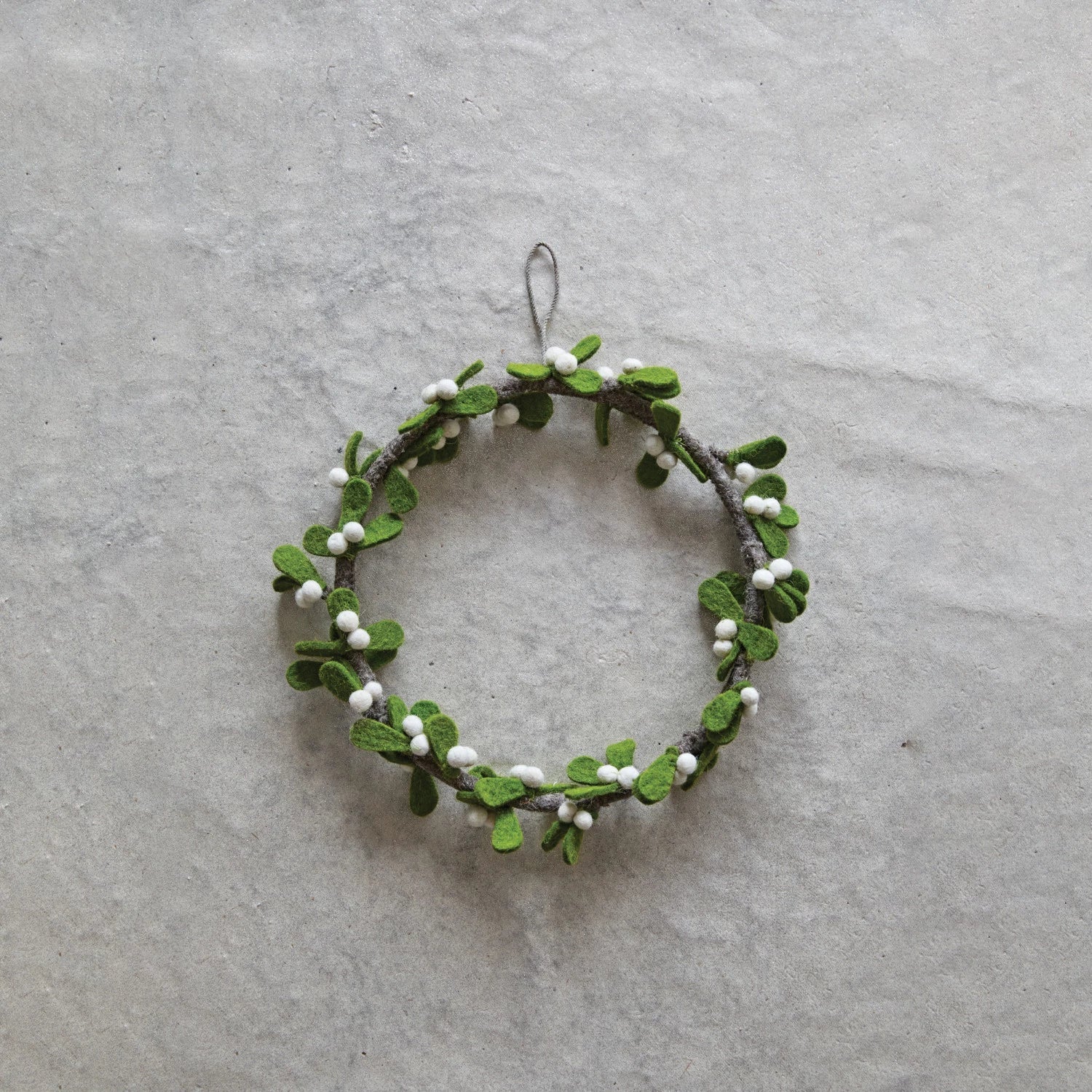 Leaf & Berry Wool Felt Wreath - Image 2