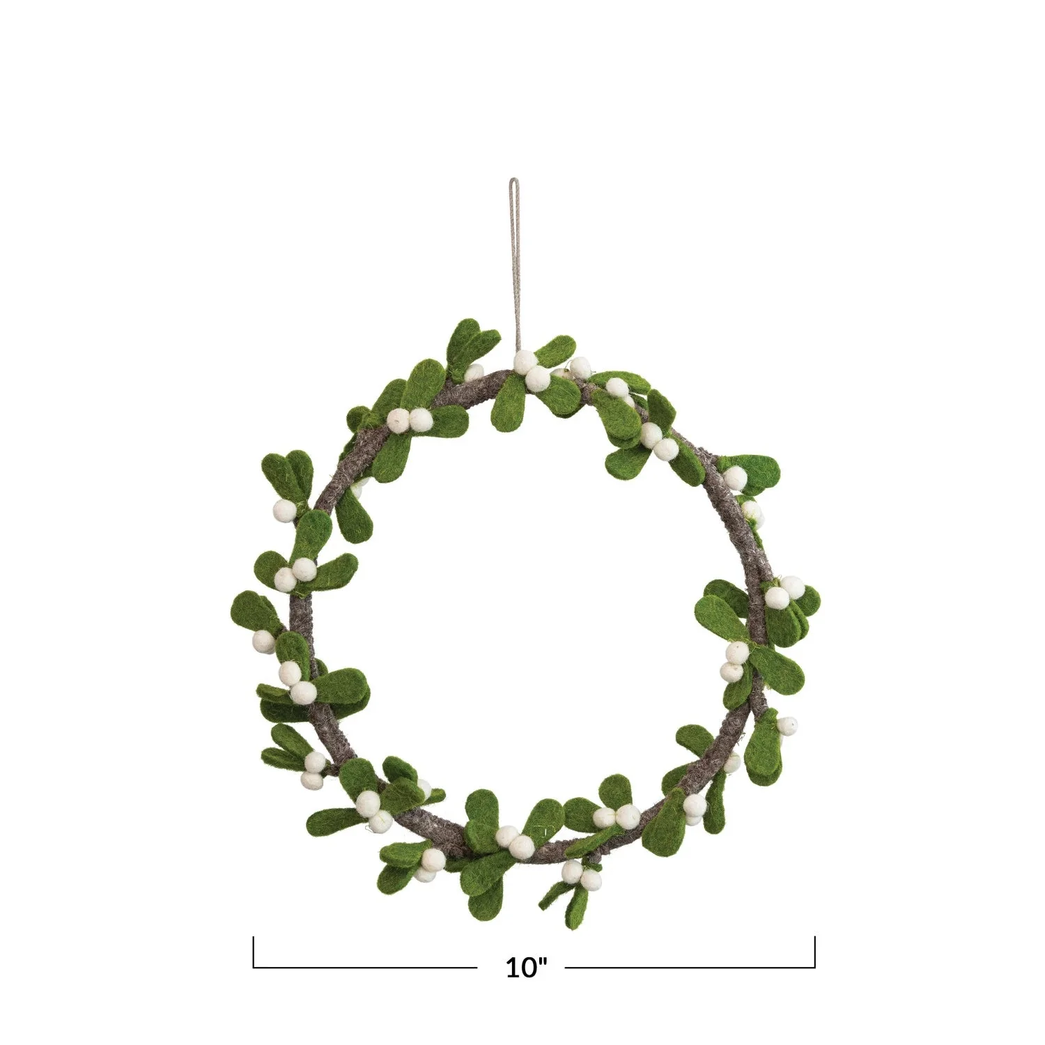 Leaf & Berry Wool Felt Wreath - Image 3