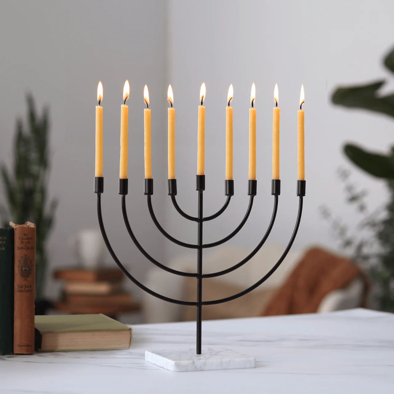 Hanukkah Beeswax Taper Candles - Image 3
