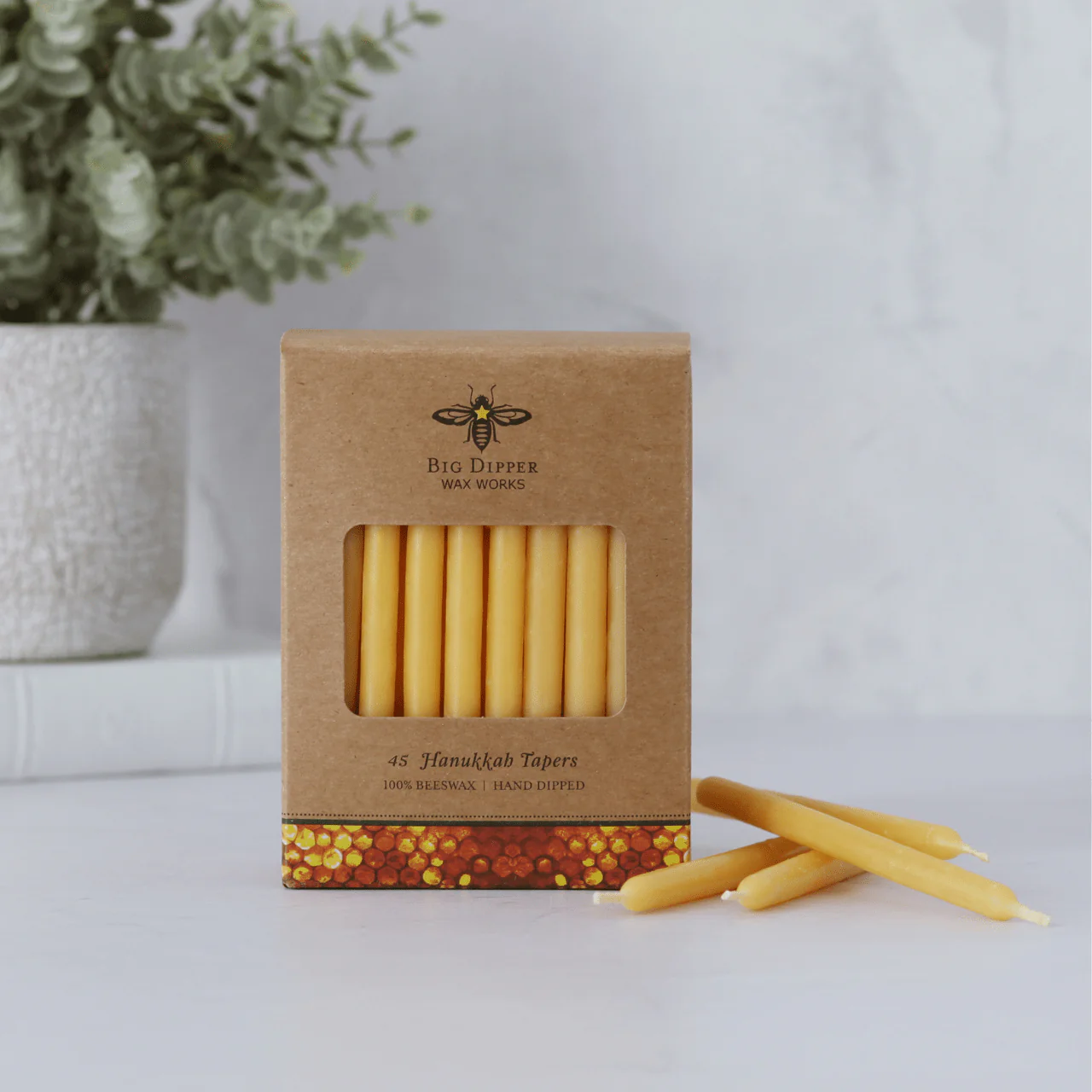 Hanukkah Beeswax Taper Candles - Image 5