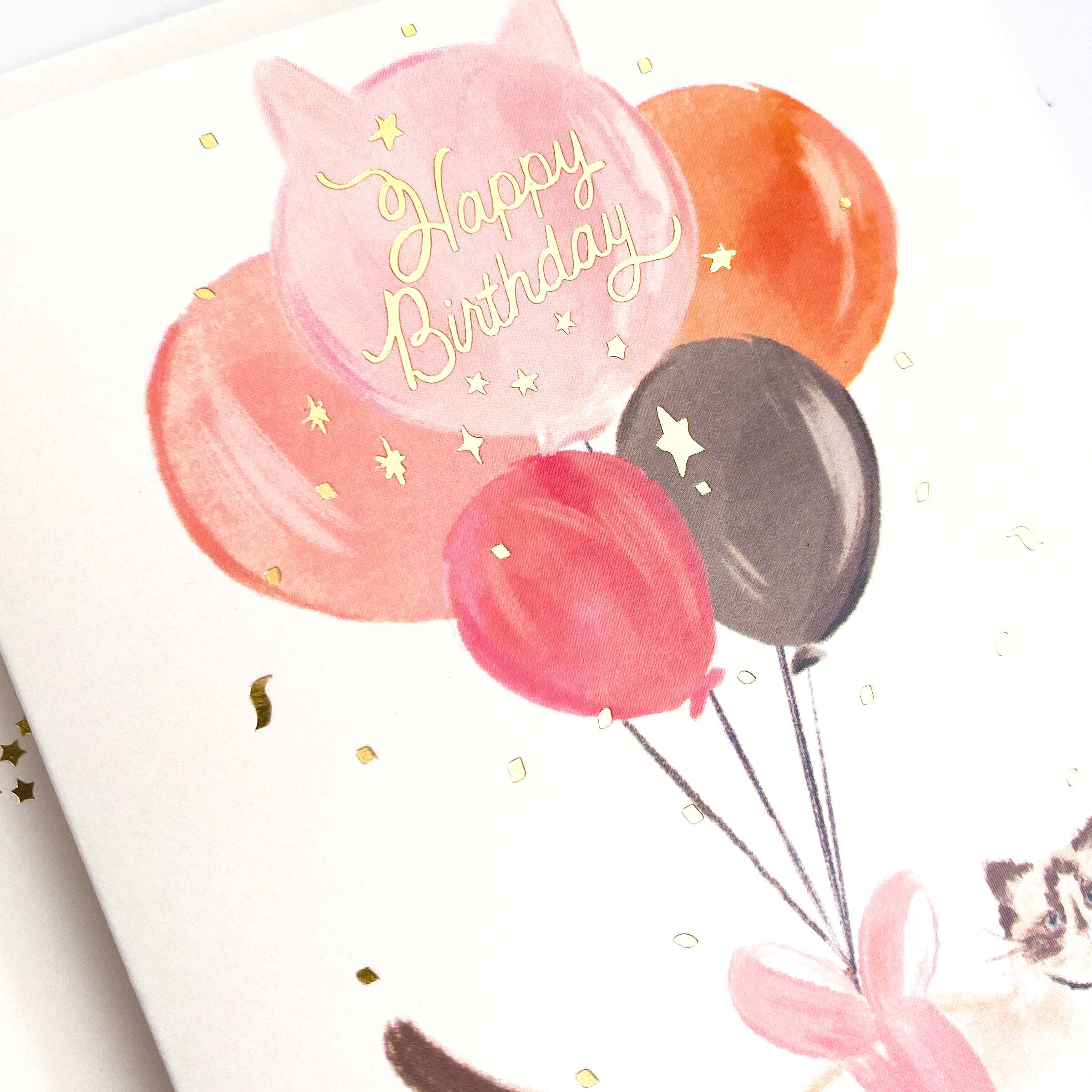 Balloon Cat Birthday Card - Image 2