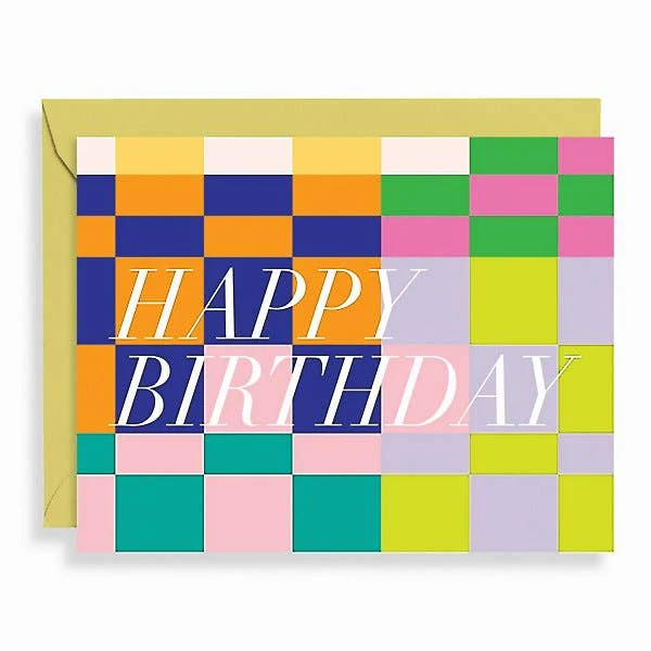 Checkered Birthday Card