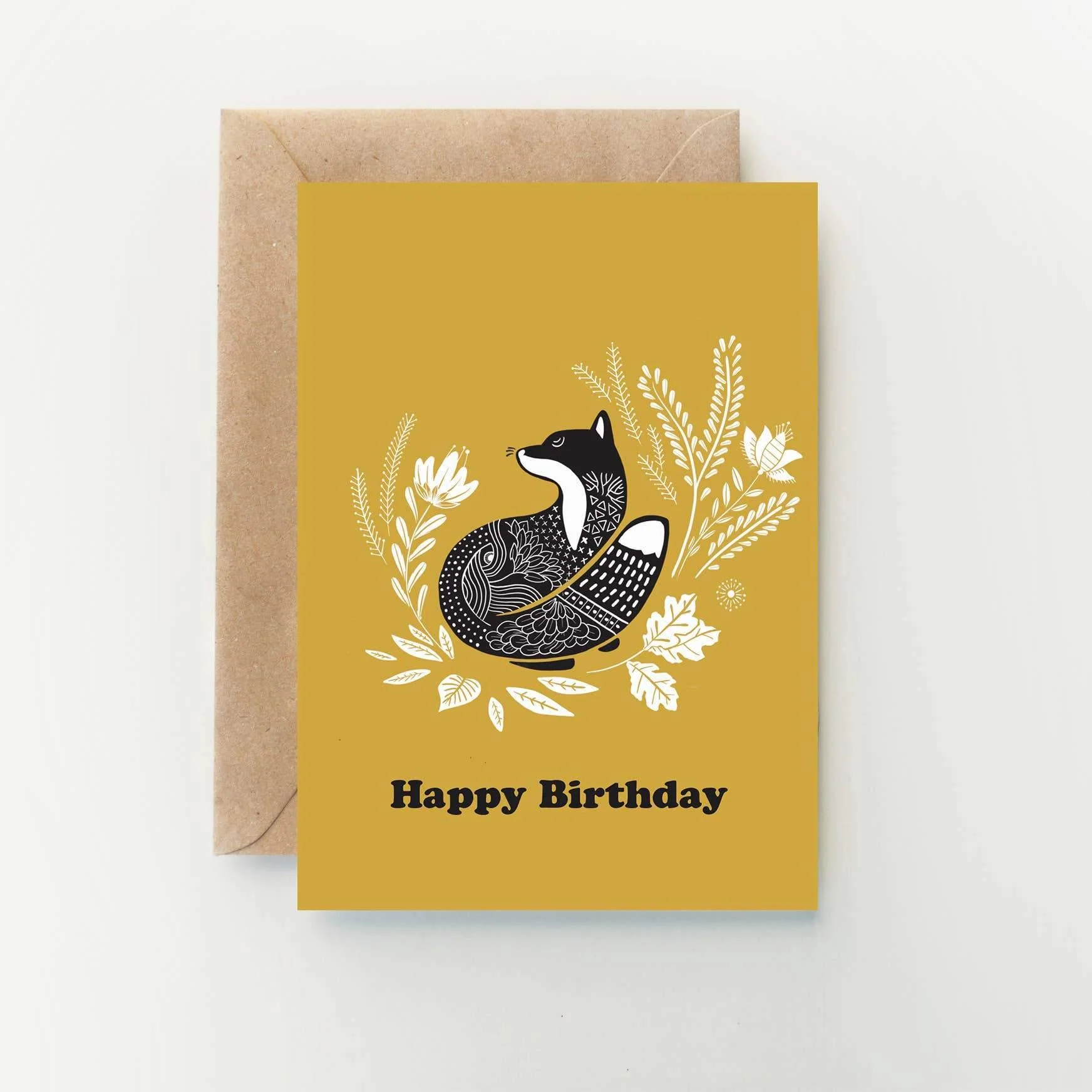 Happy Birthday Fox Card