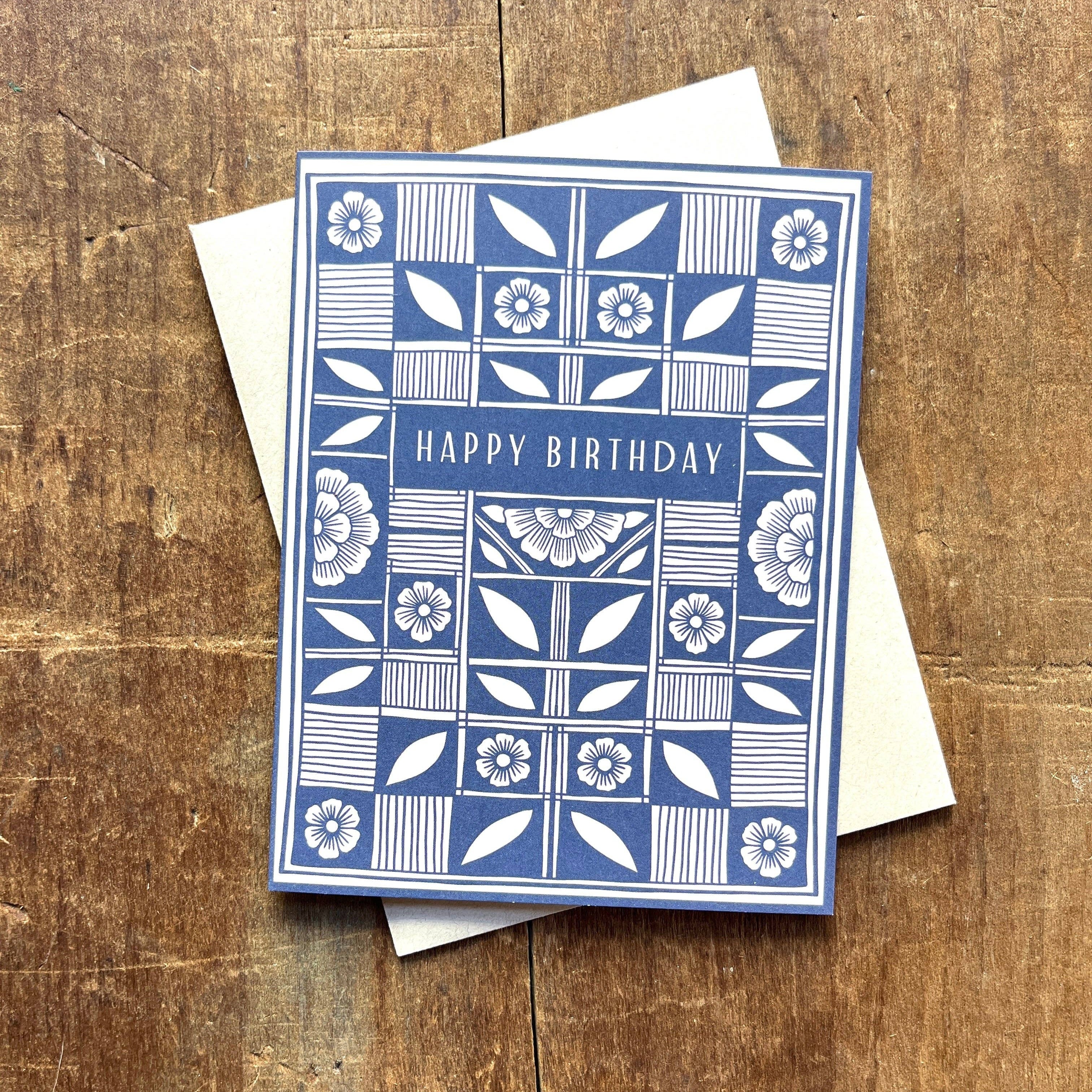 Checked Quilt Block Birthday Card - Image 3