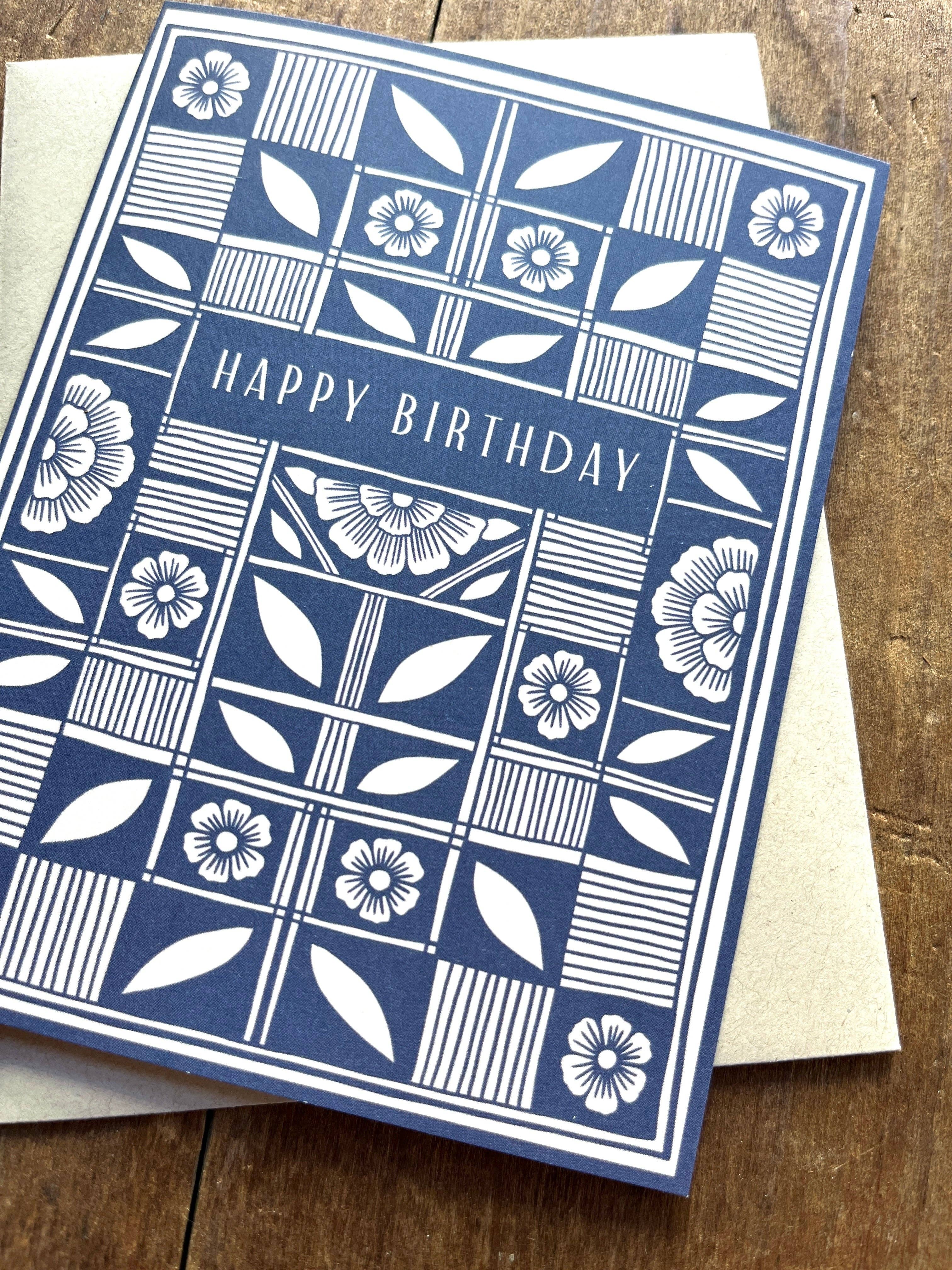 Checked Quilt Block Birthday Card - Image 5