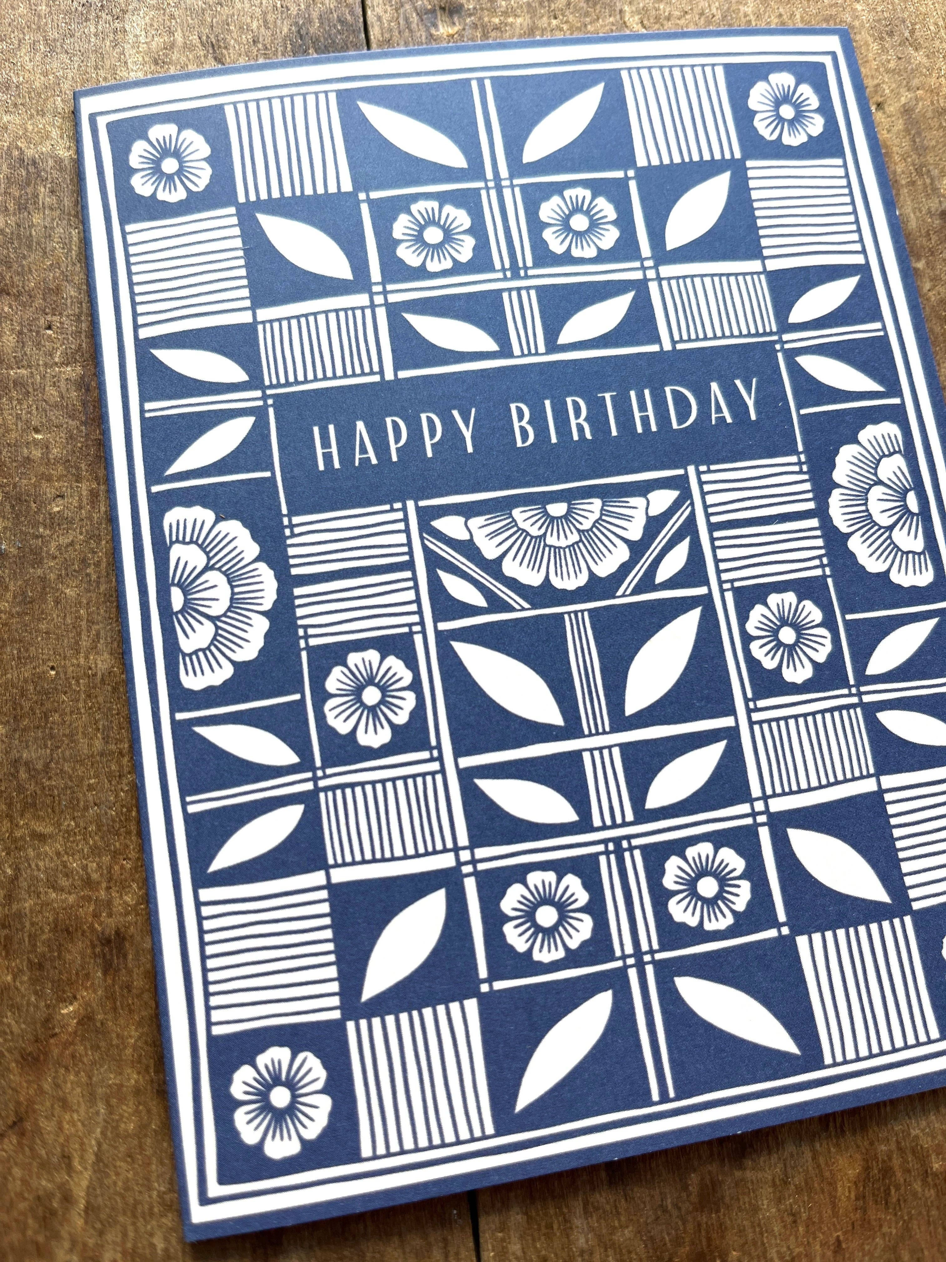 Checked Quilt Block Birthday Card - Image 6