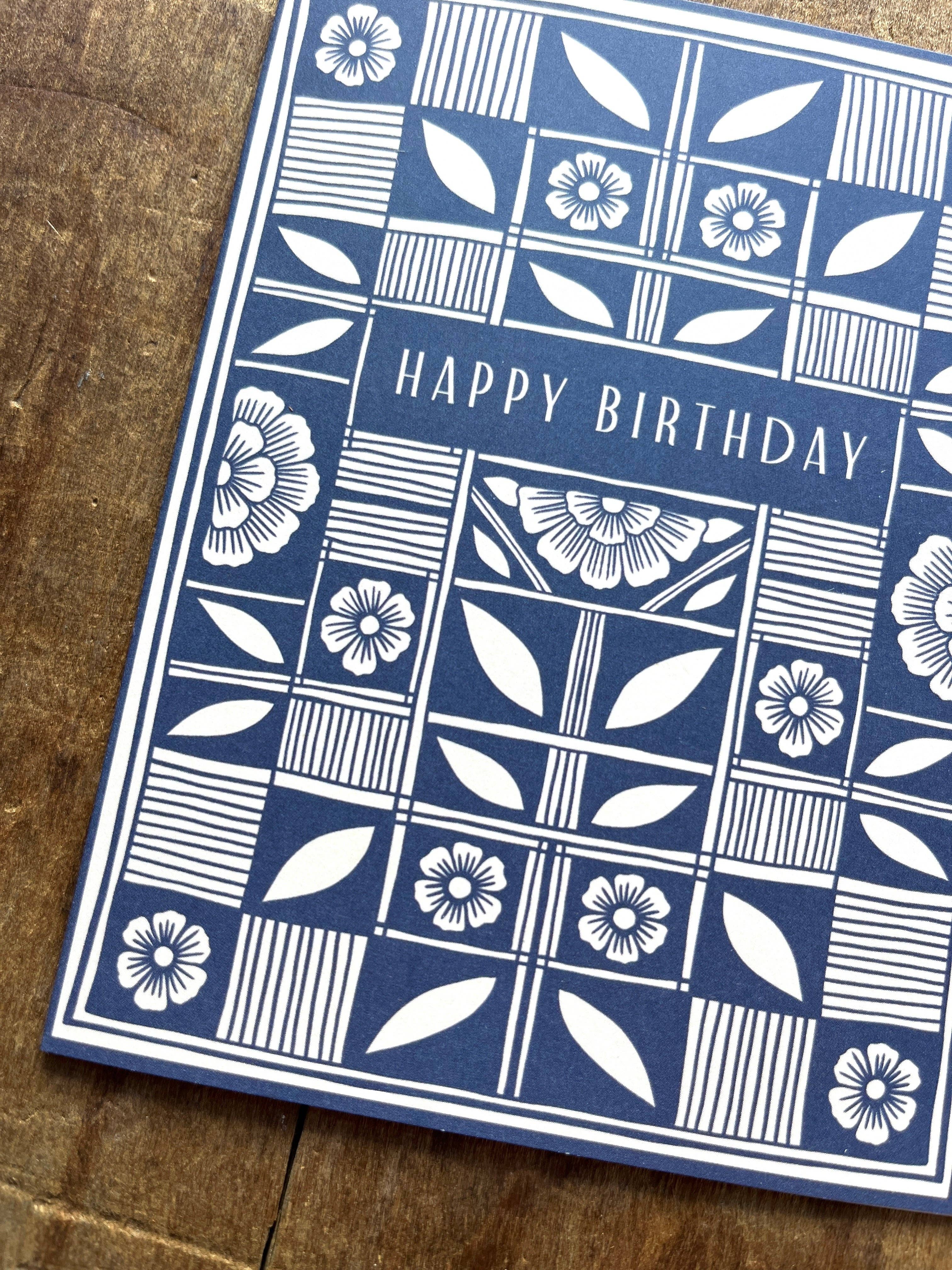 Checked Quilt Block Birthday Card - Image 7