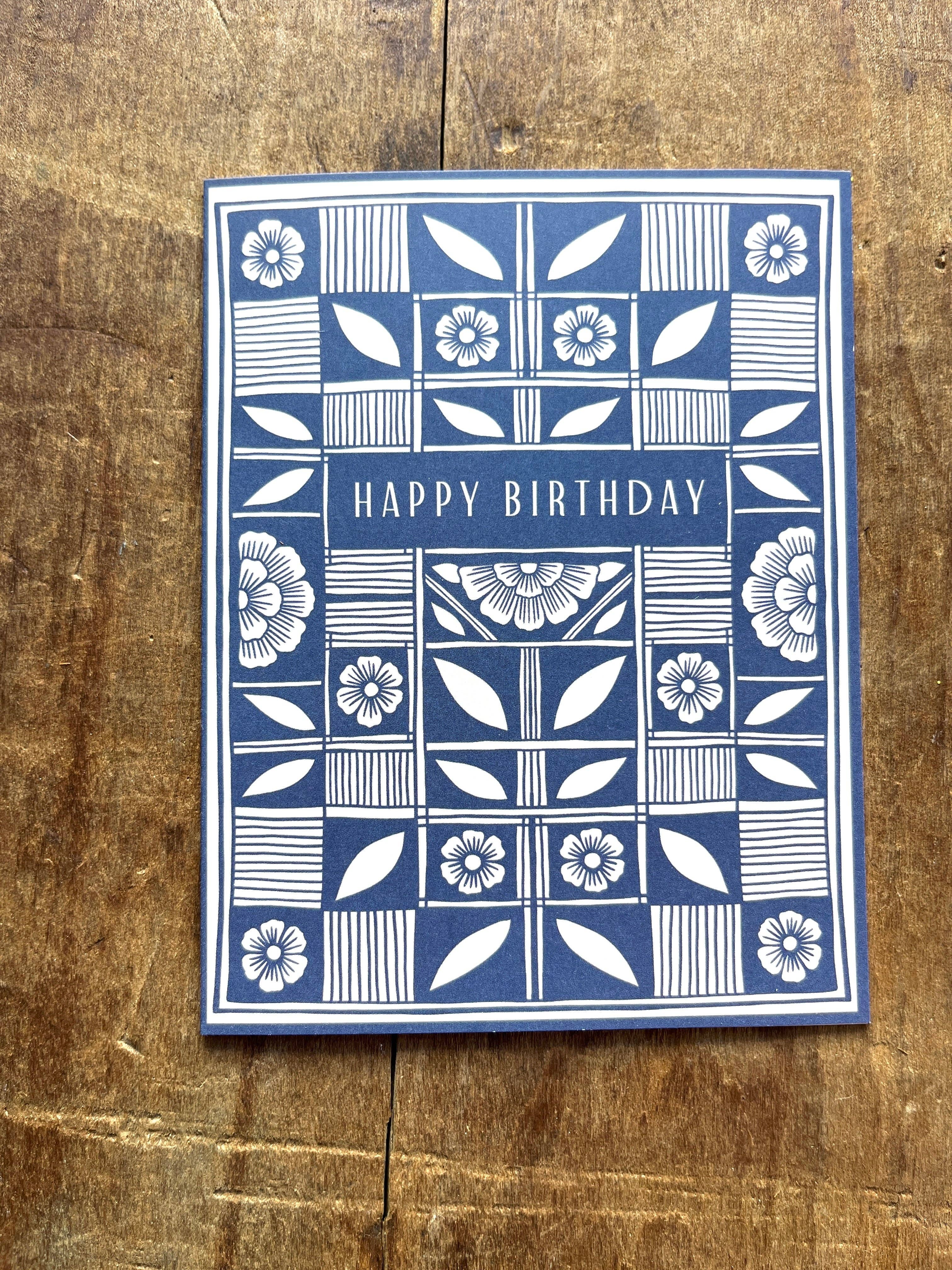 Checked Quilt Block Birthday Card - Image 8