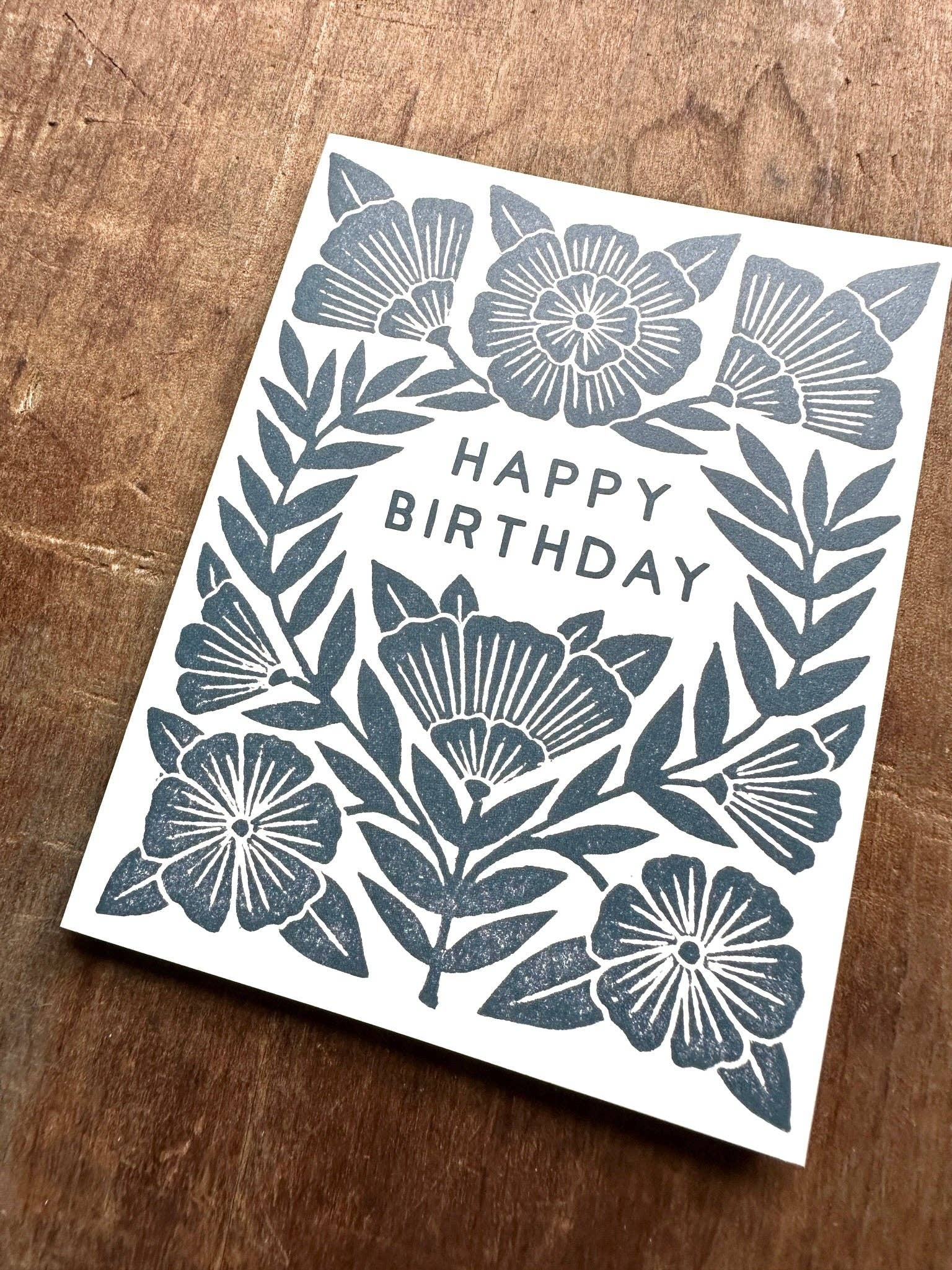 Floral Block Birthday Card - Image 3