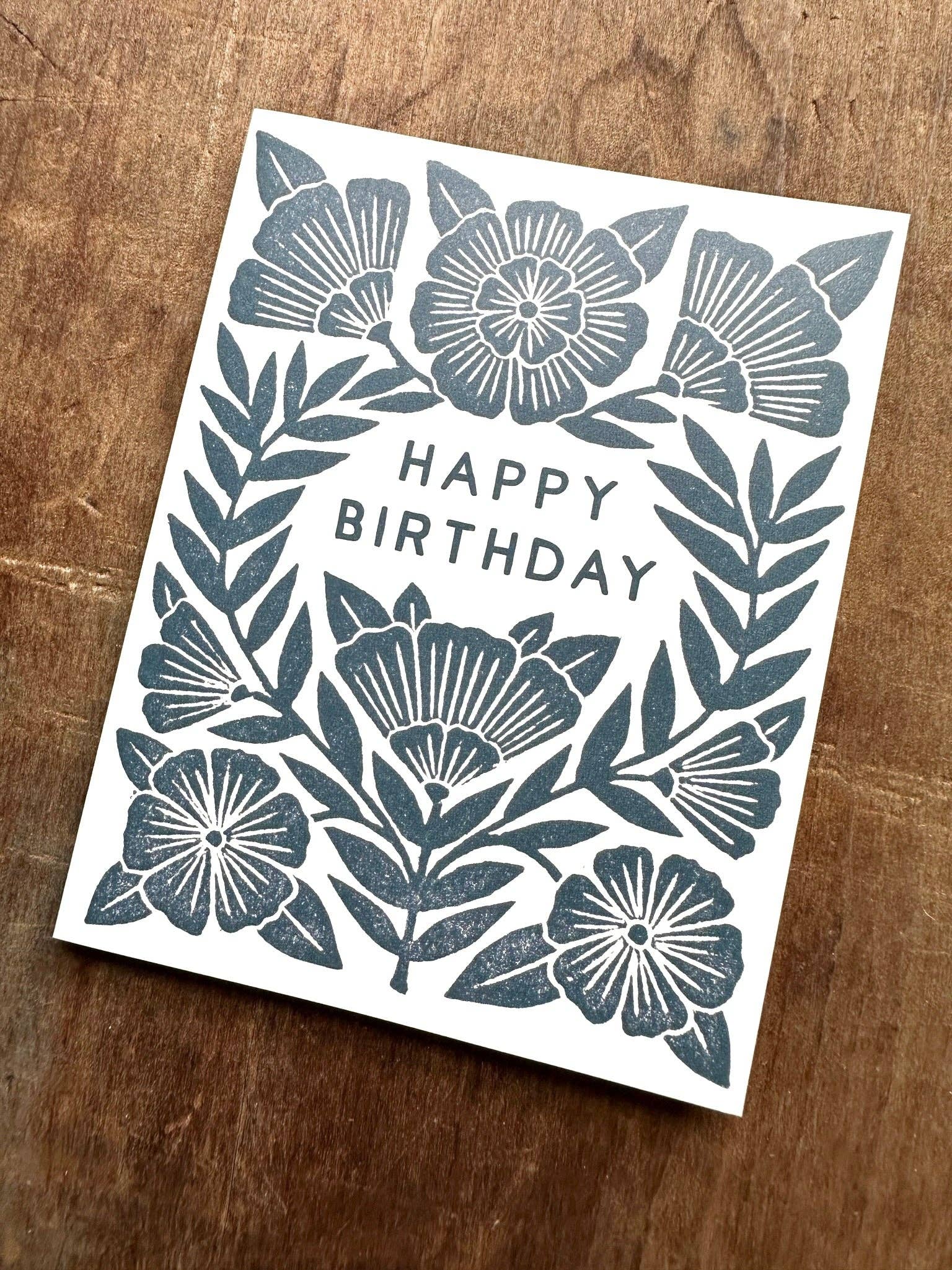 Floral Block Birthday Card - Image 4