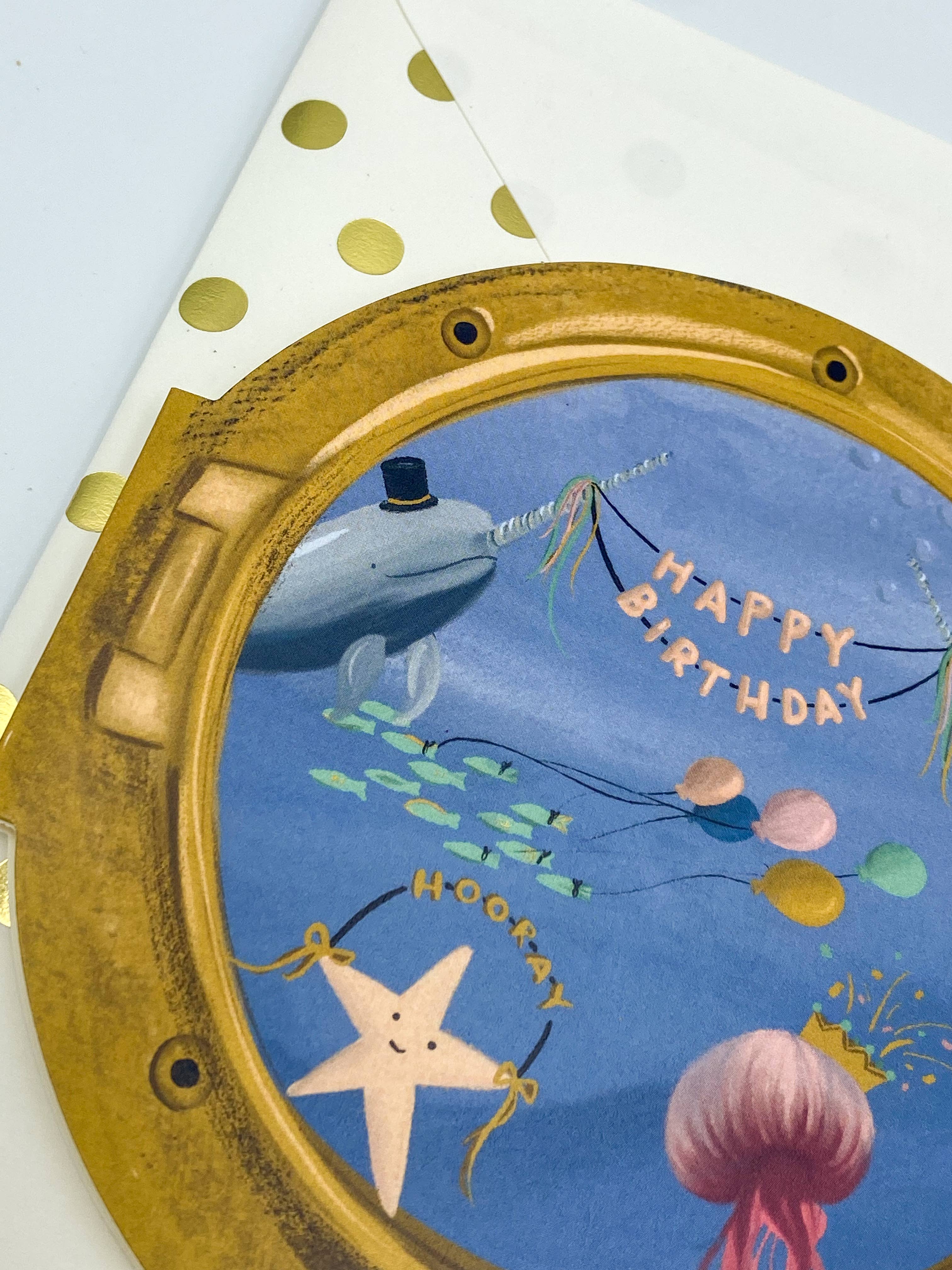 Ocean Creatures Porthole Birthday Card - Image 2
