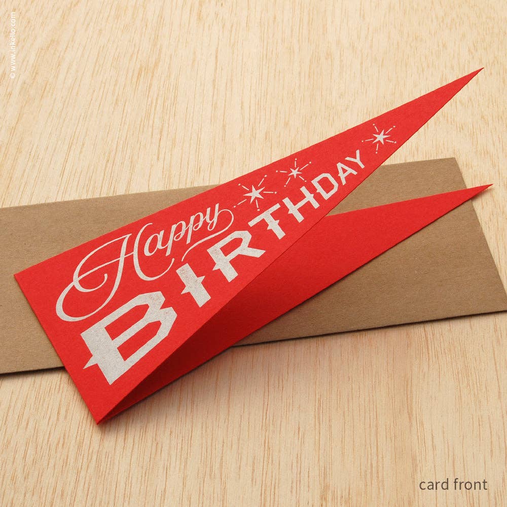 Happy Birthday Triangular Pennant Card - Image 2
