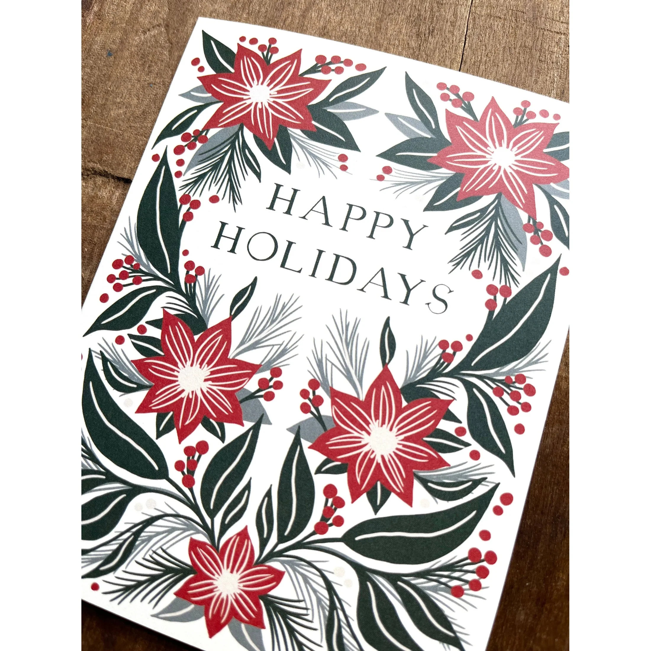 Poinsettia Holiday Card - Image 3