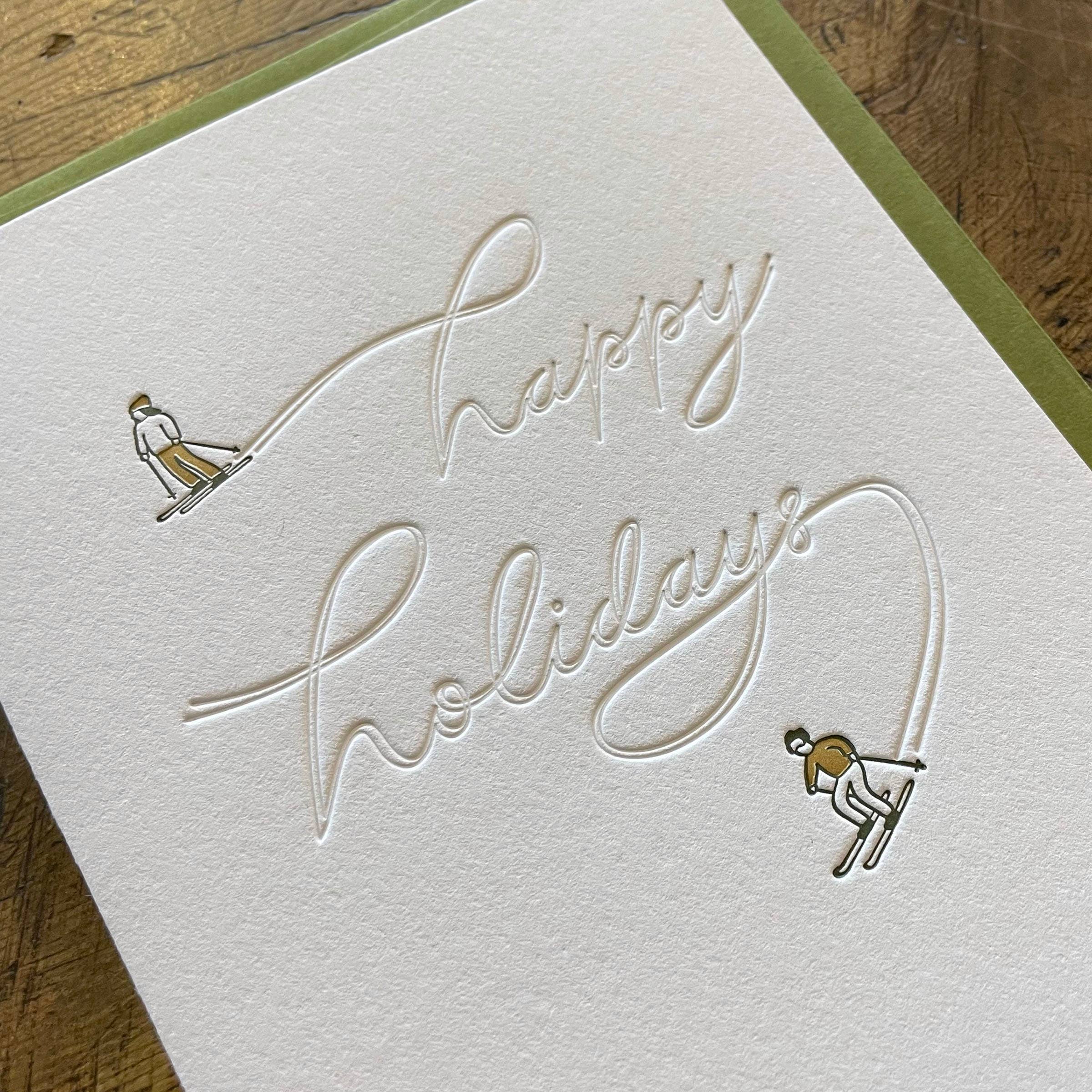 Skiers Happy Holidays Card - Image 3