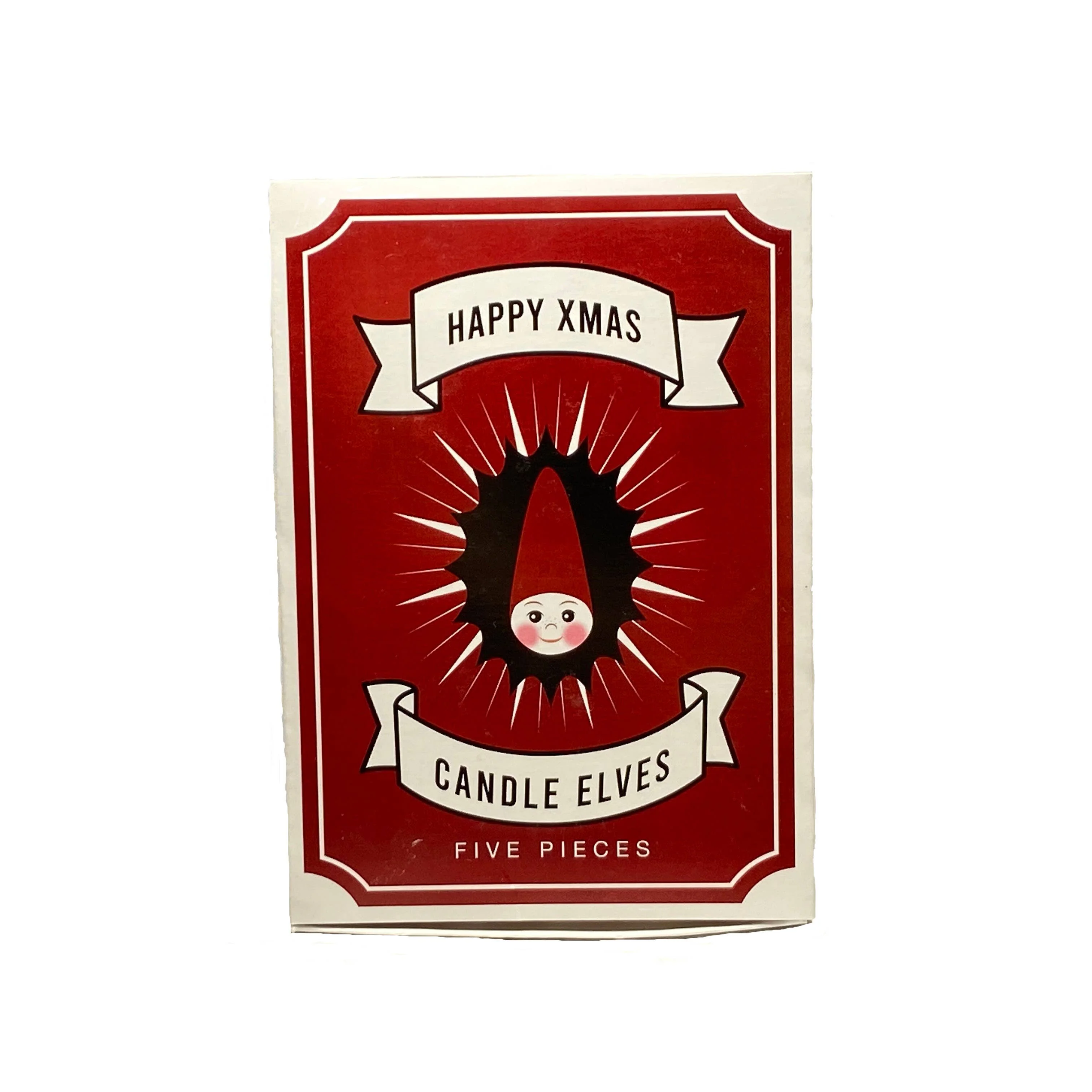 Happy Xmas Elf Taper Candles - Image 2