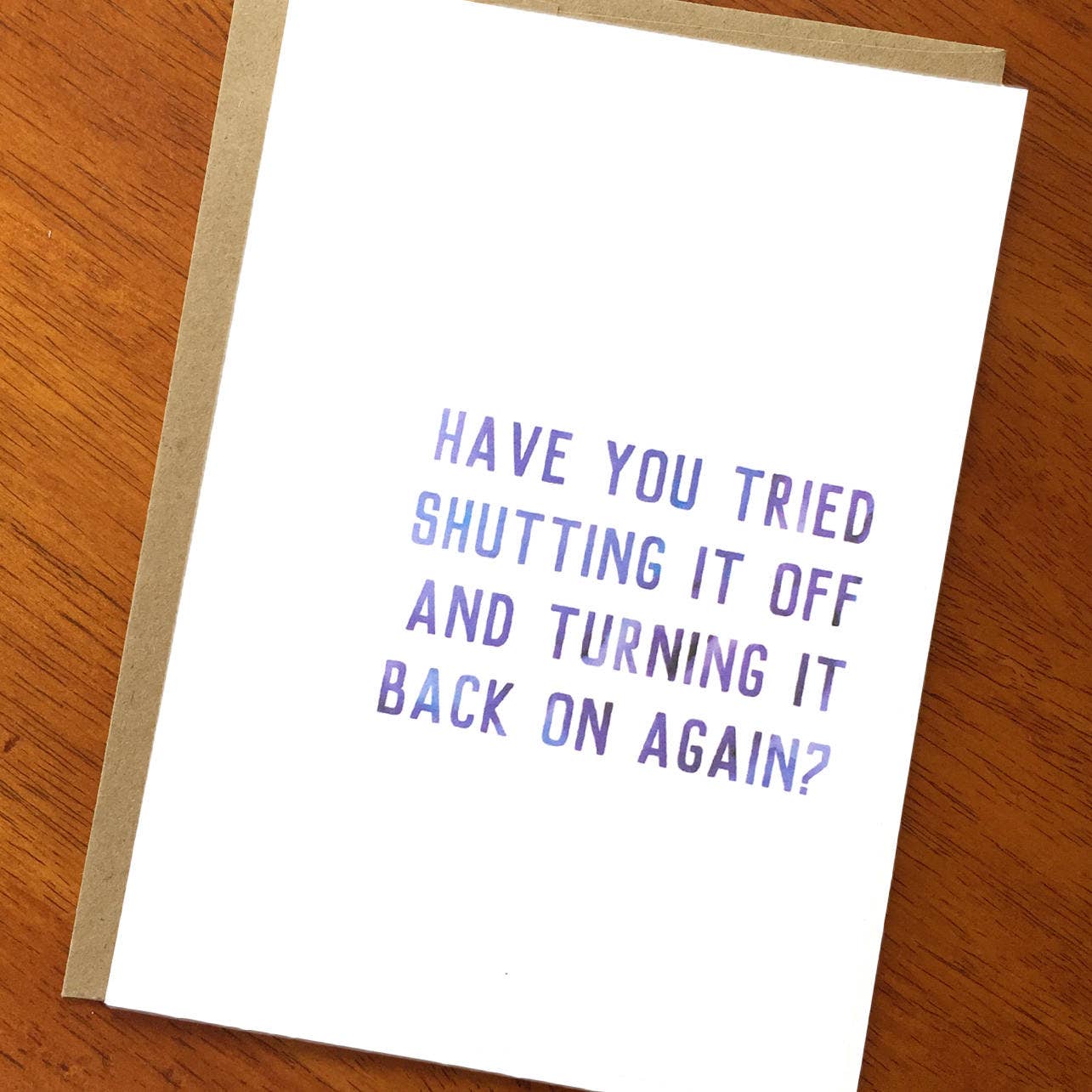 Shutting Off & Turning On Again? Card - Image 2