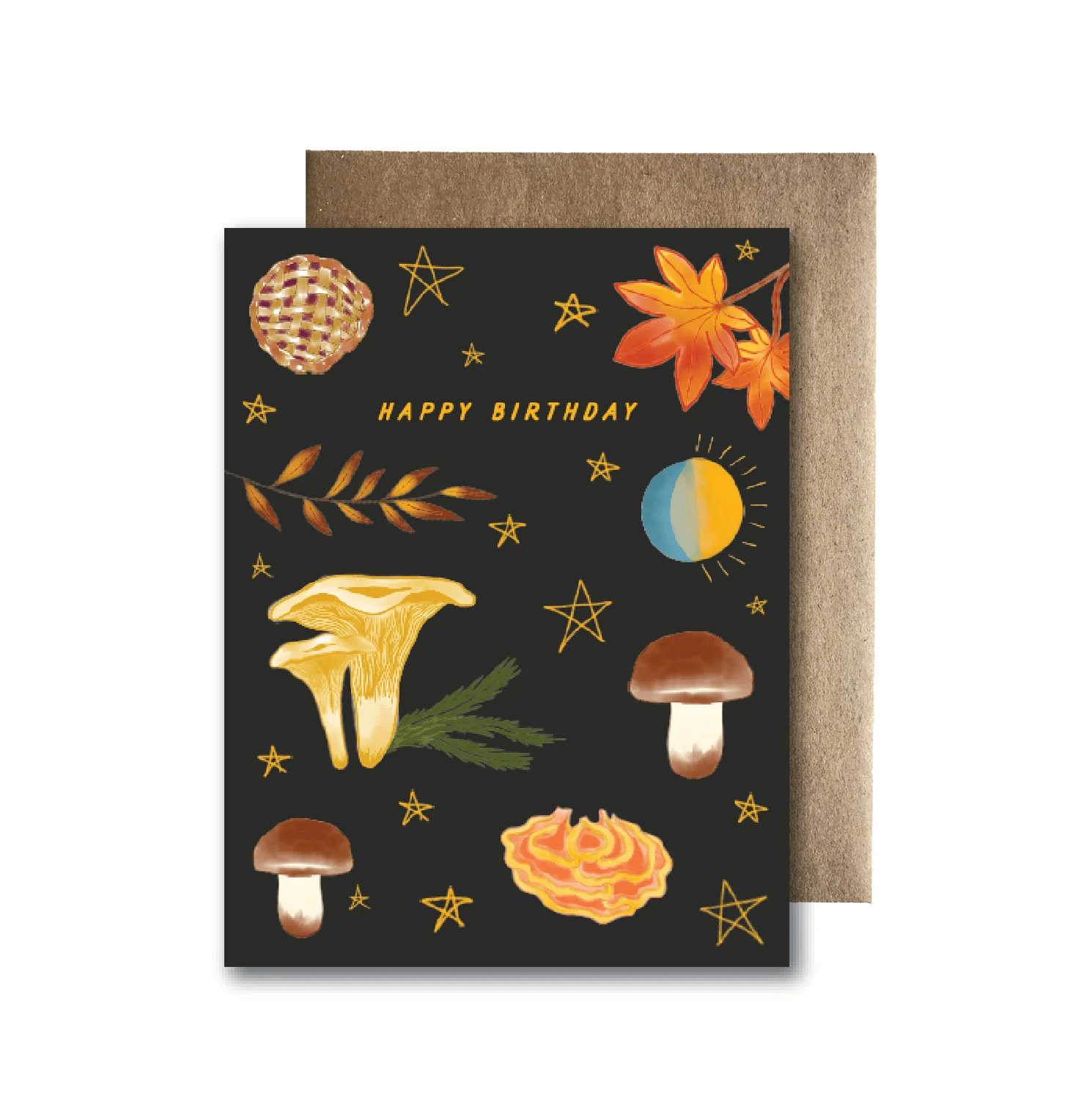 HBD Fall Mushrooms Card