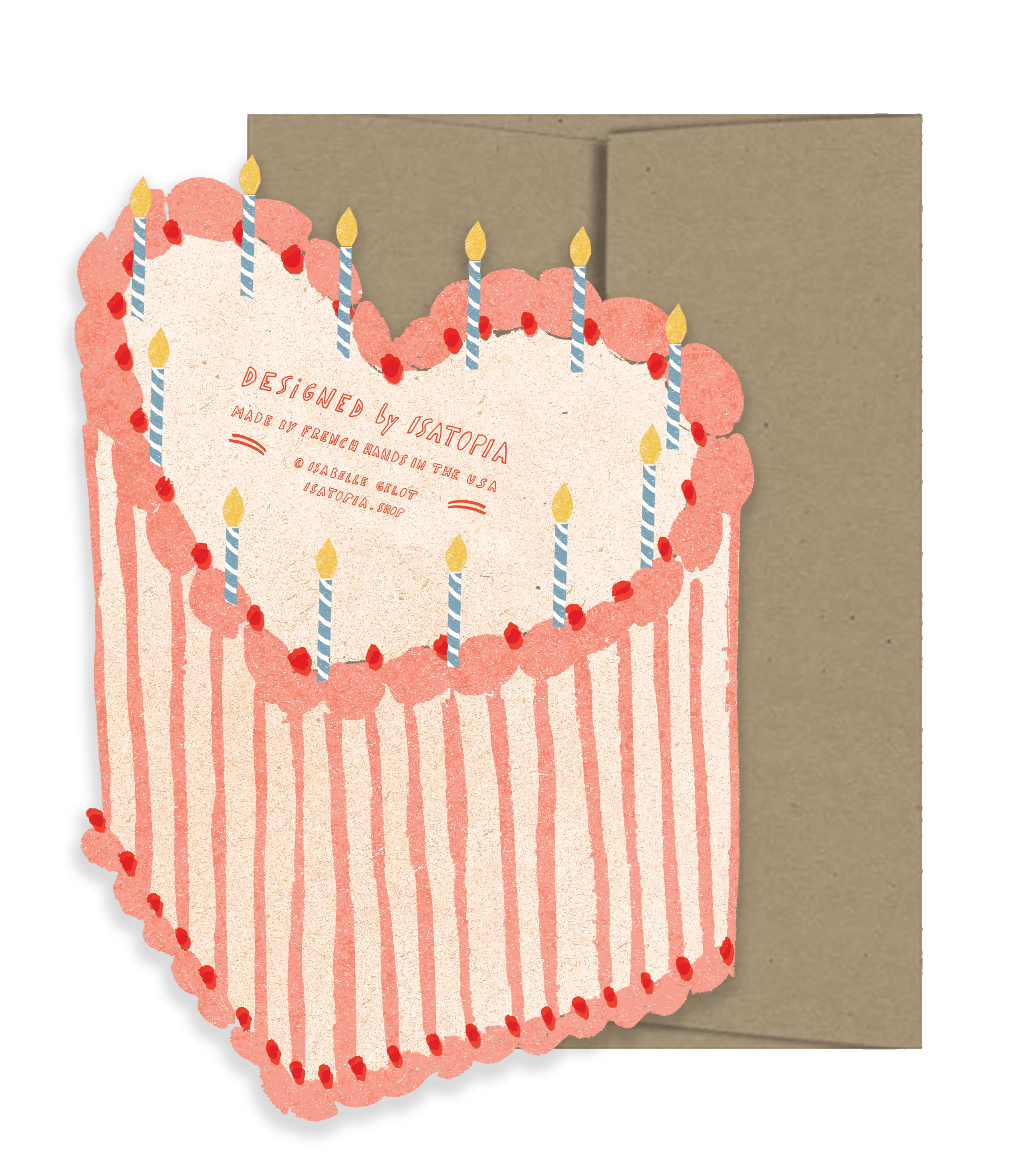 Heart Cake Birthday Card - Image 2
