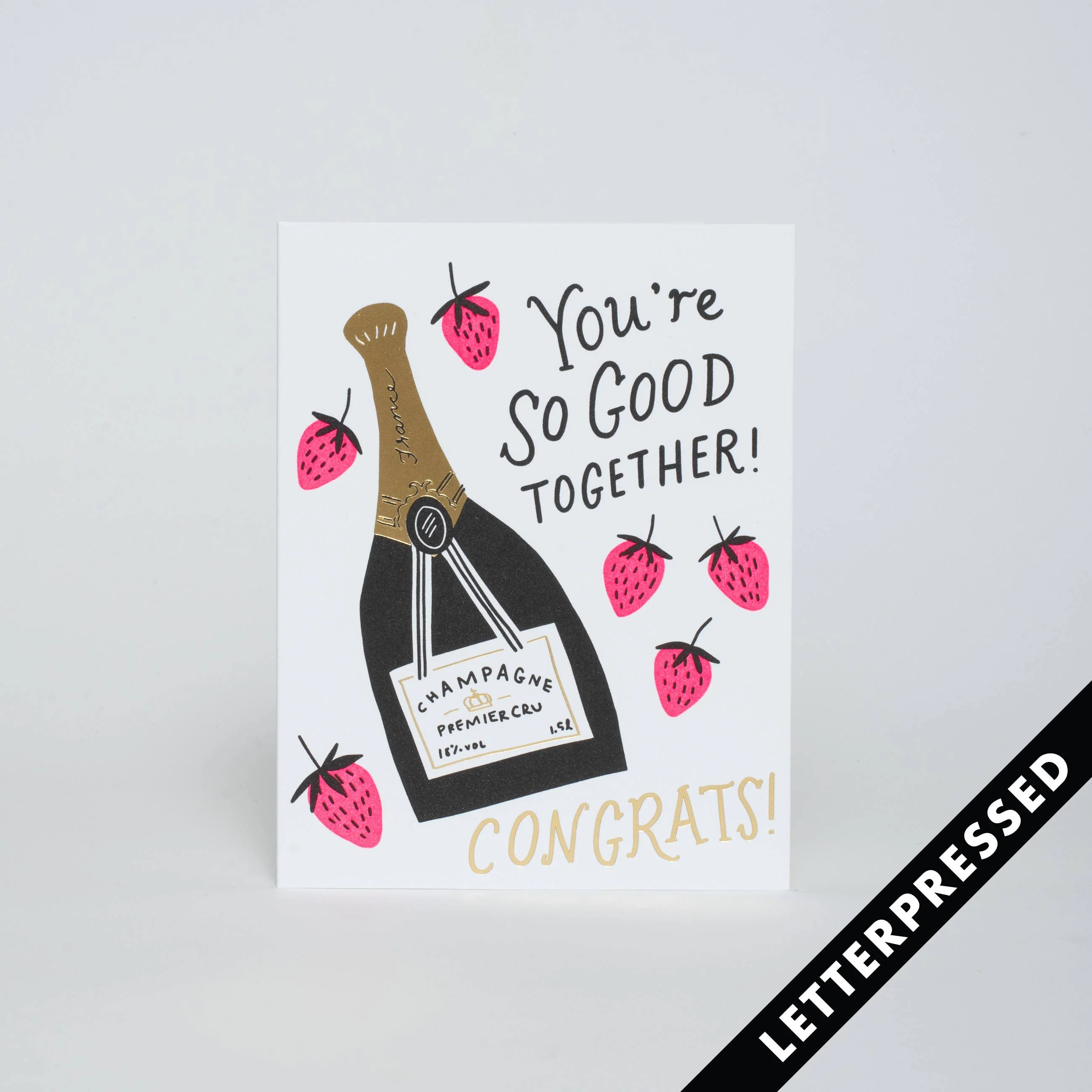 Strawberries & Champagne Engagement/Wedding Card - Image 2