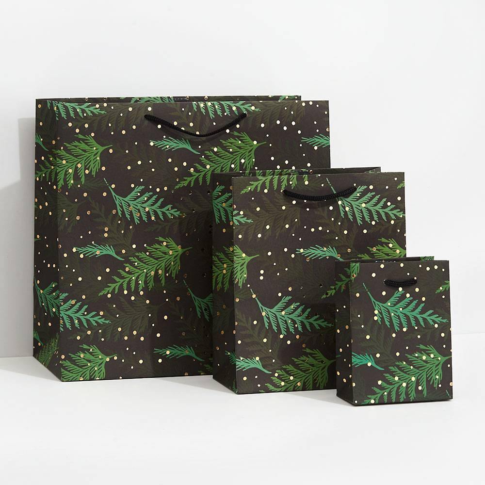 Holiday Cedar Branches Gift Bag