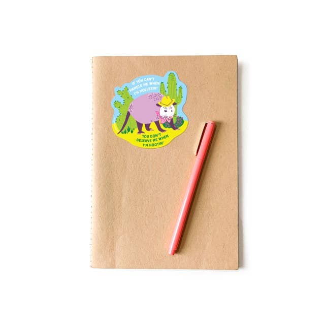 Hootin' Hollerin' Possum Sticker - Image 2