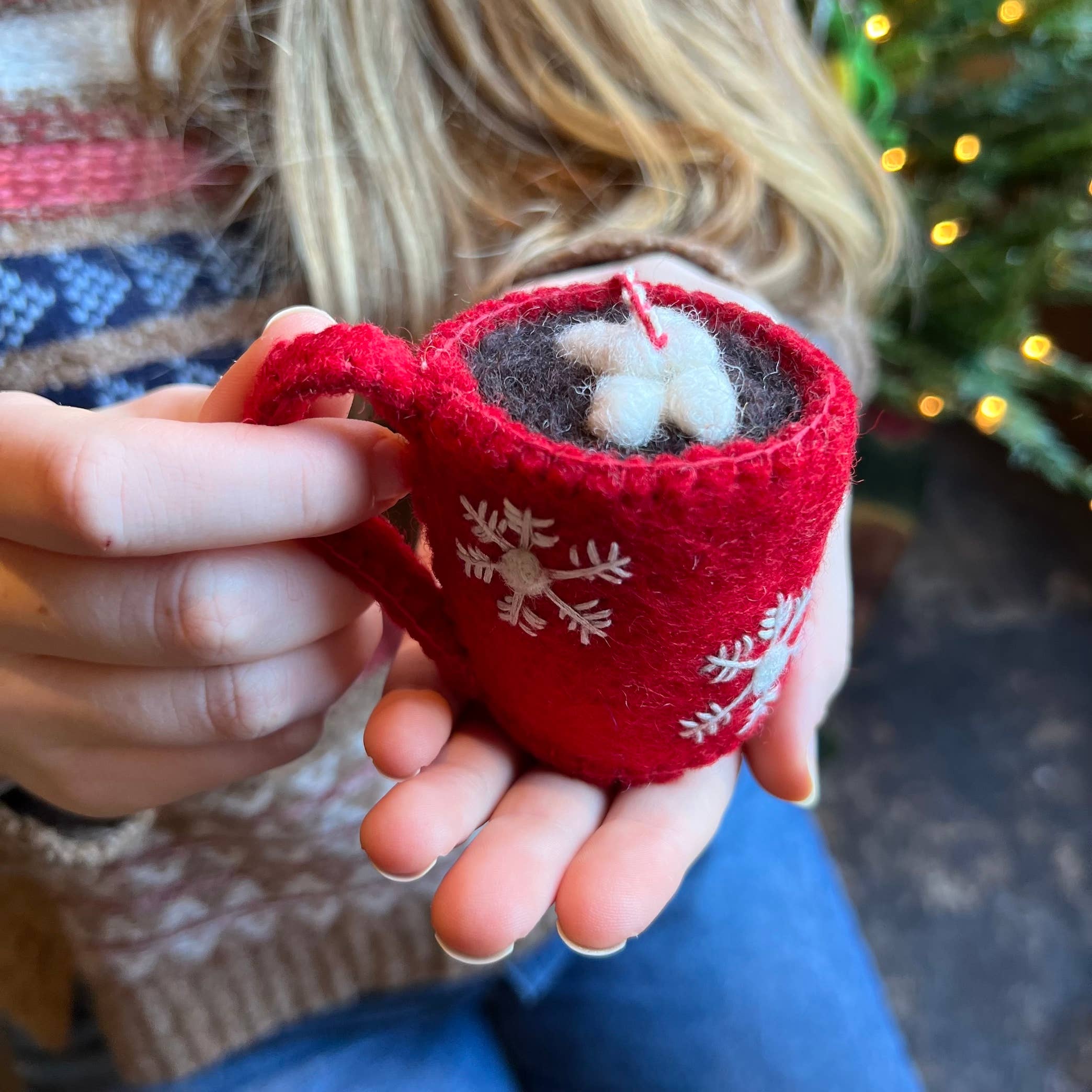 Hot Chocolate Felt Wool Ornament - Image 6