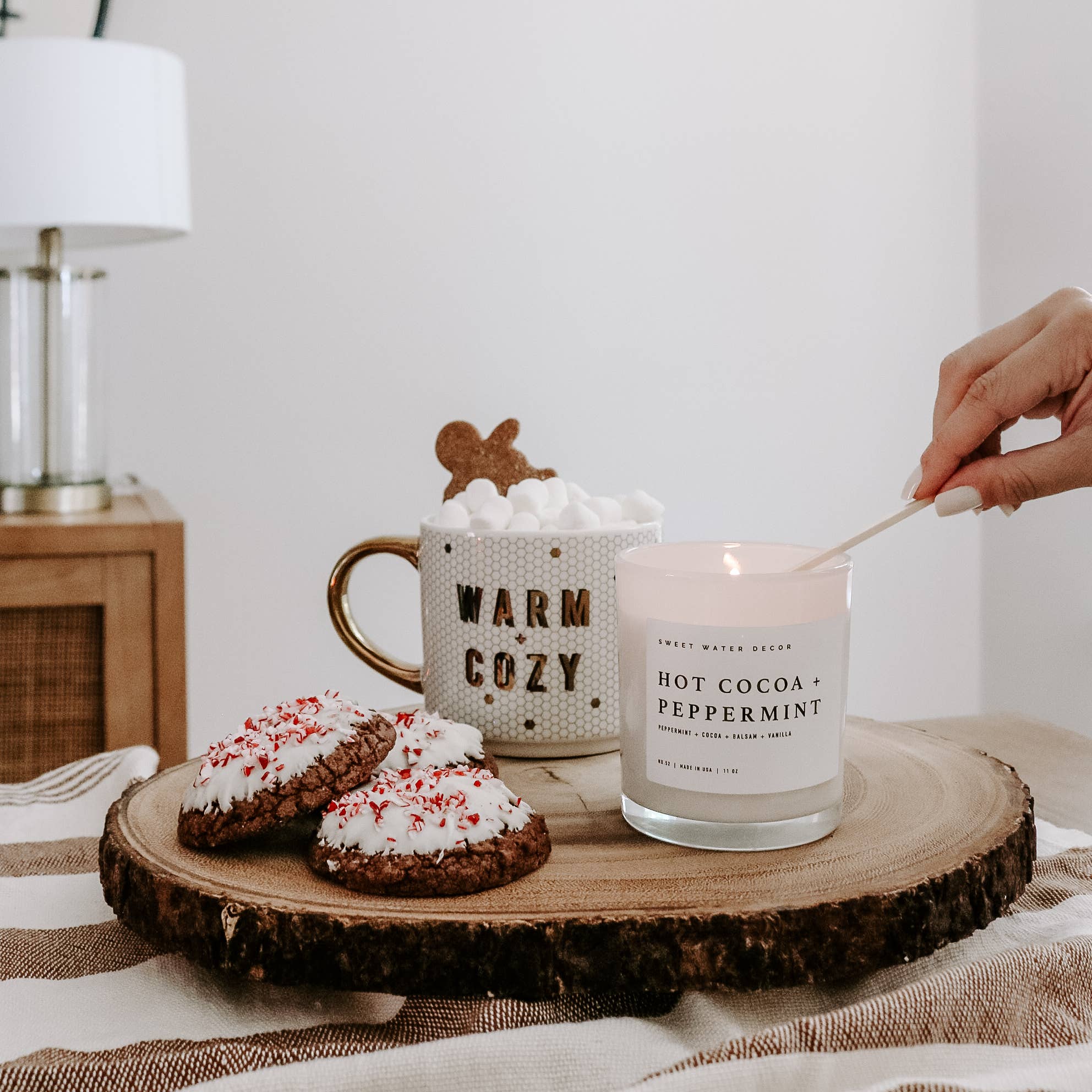 Hot Cocoa + Peppermint Candle - Image 8