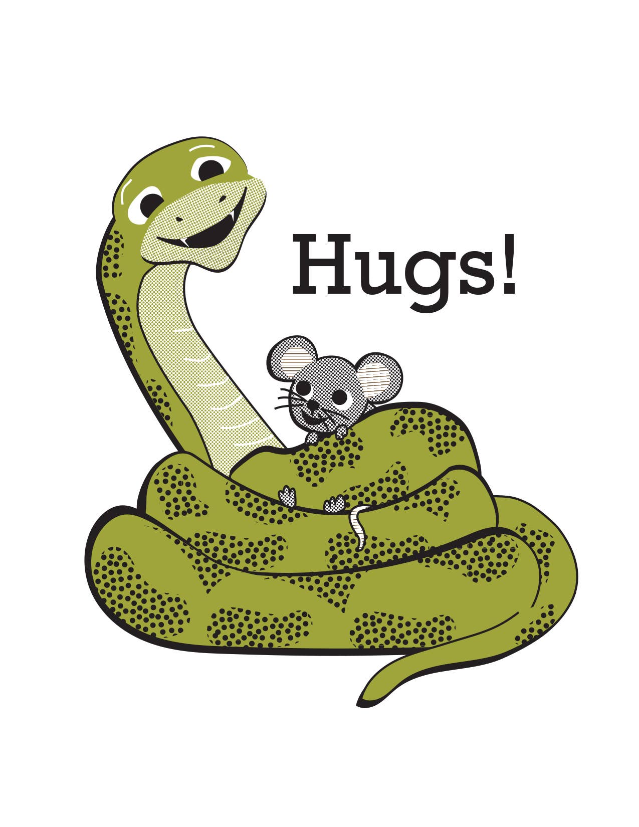 Boa Constrictor & Mouse Hugs Card - Image 2
