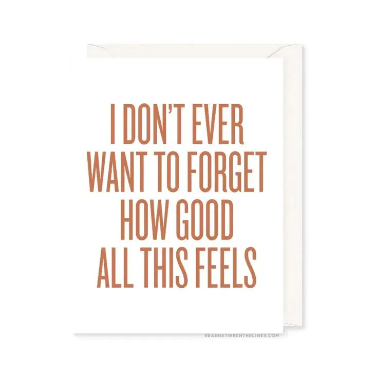 I Don't Want To Forget Card
