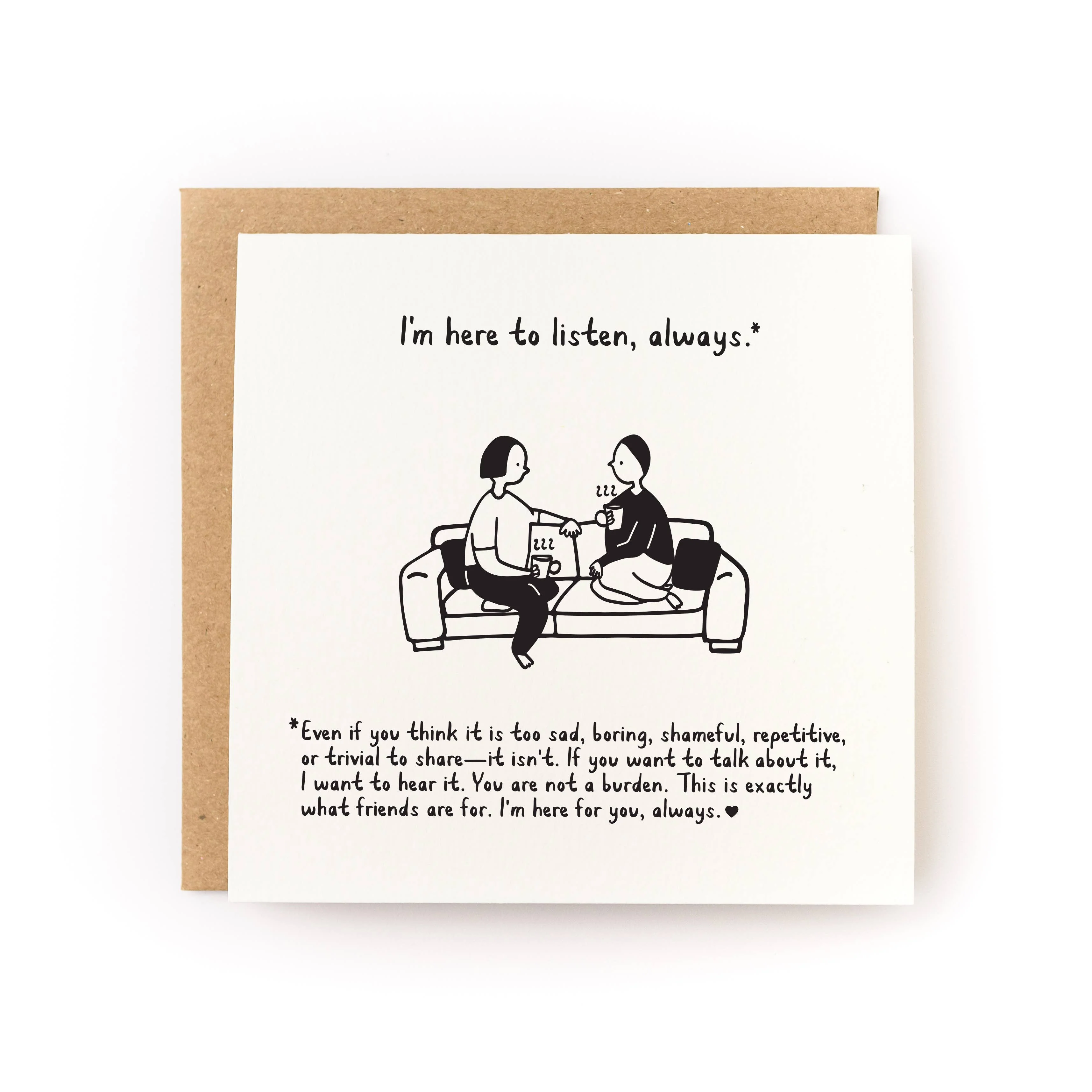 Here to Listen Sympathy Card