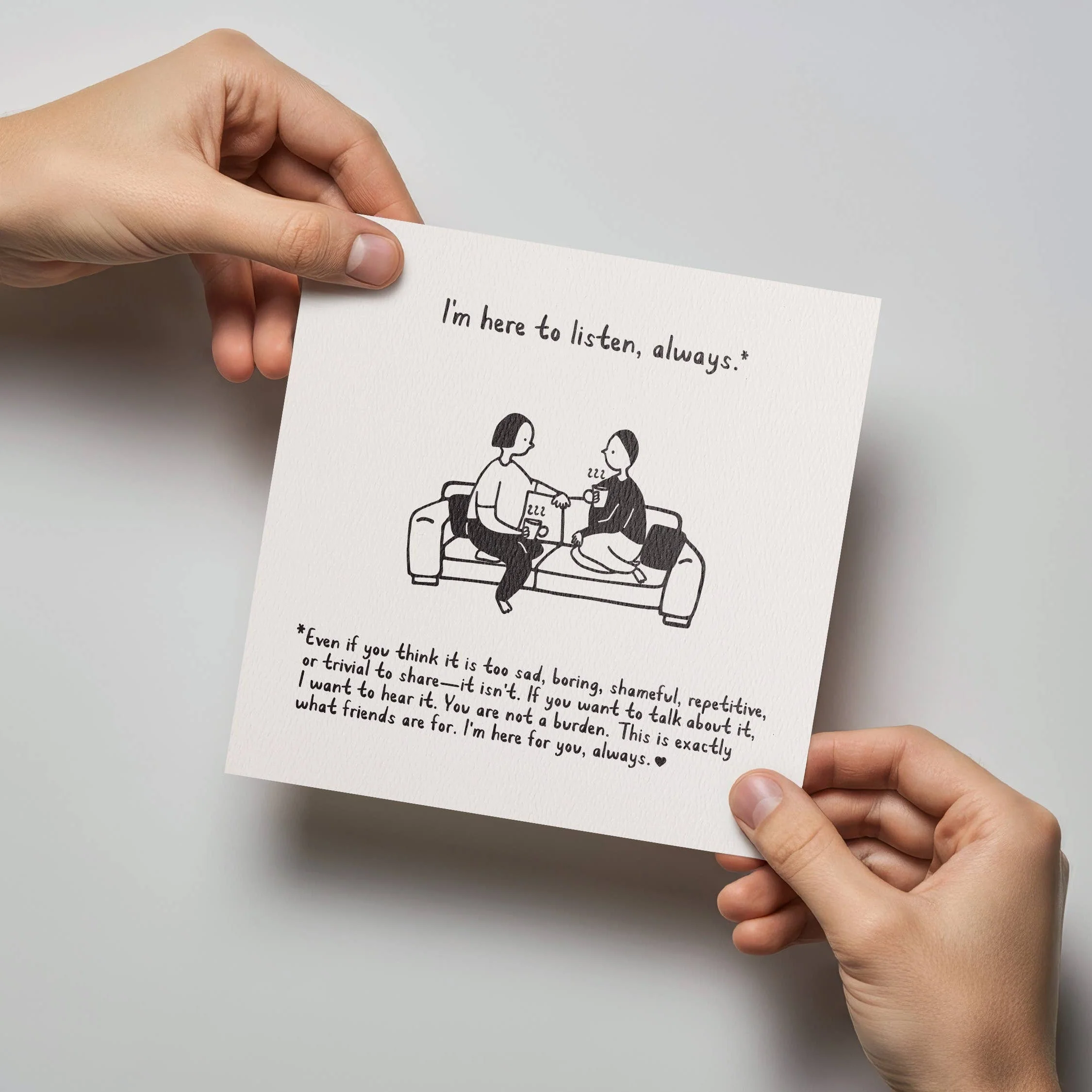 Here to Listen Sympathy Card - Image 3