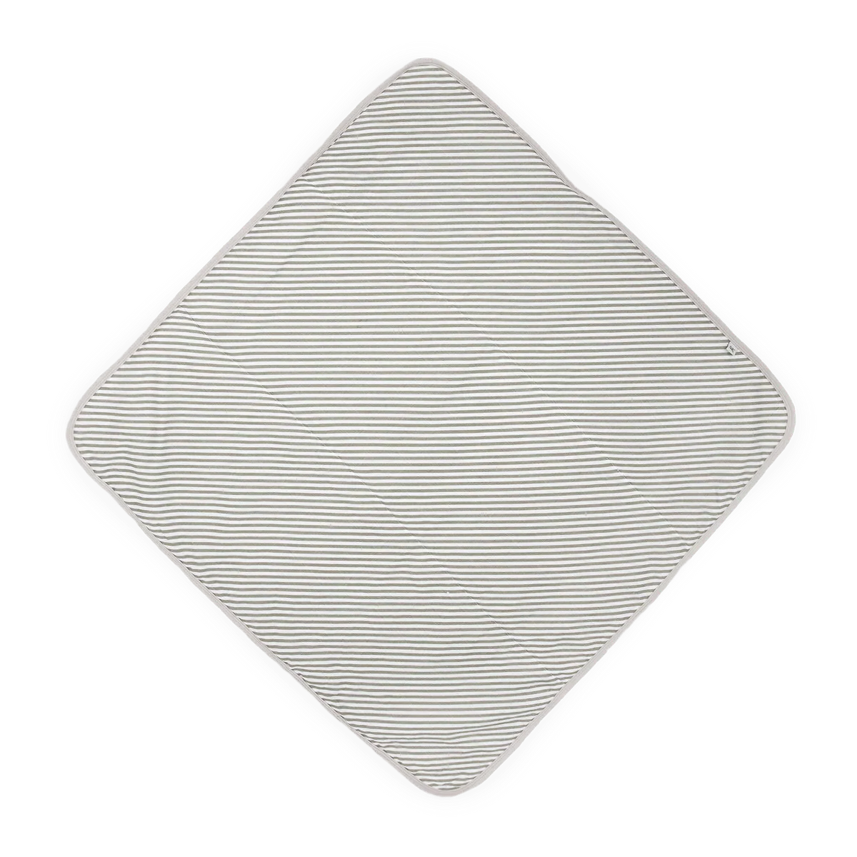 Infant Hooded Towel: Grey Stripe - Image 3