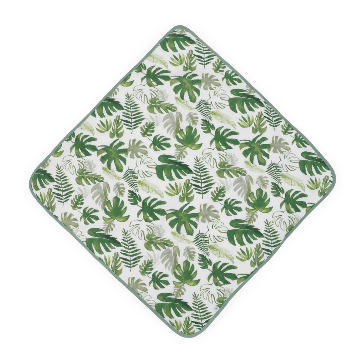 Infant Hooded Towel: Tropical Leaf - Image 3